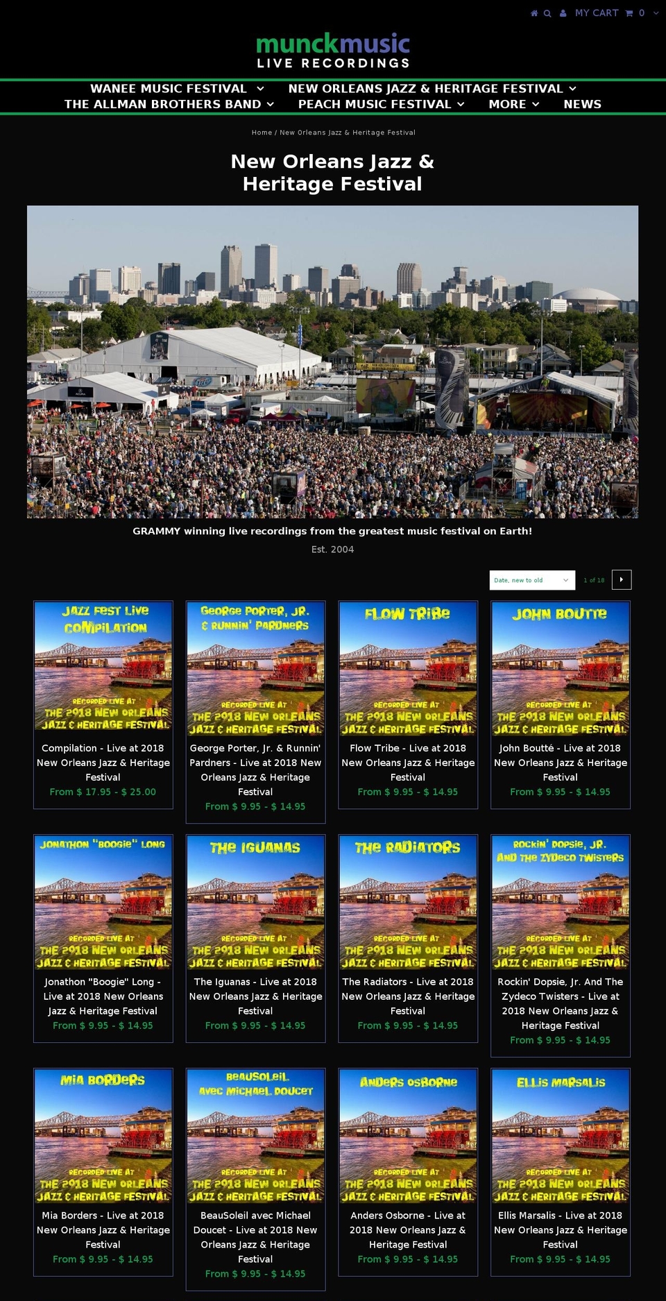 livejazzfest.com shopify website screenshot