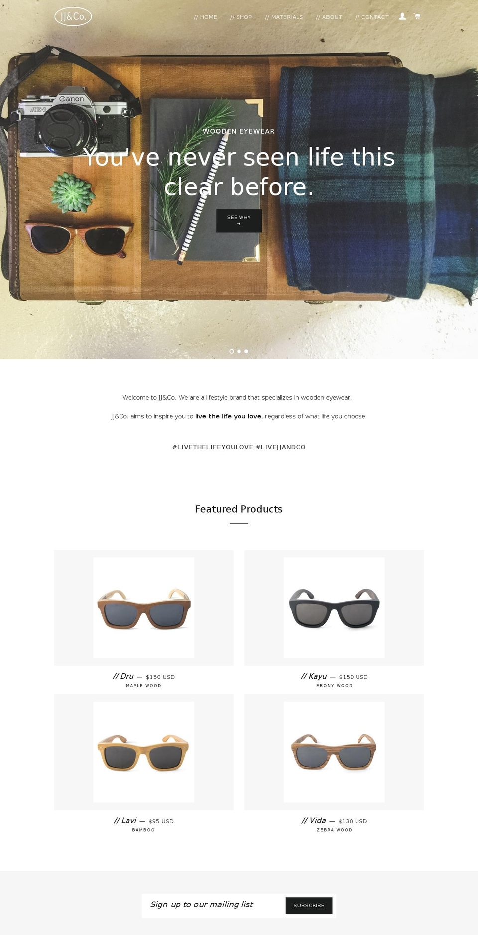 livejjandco.com shopify website screenshot