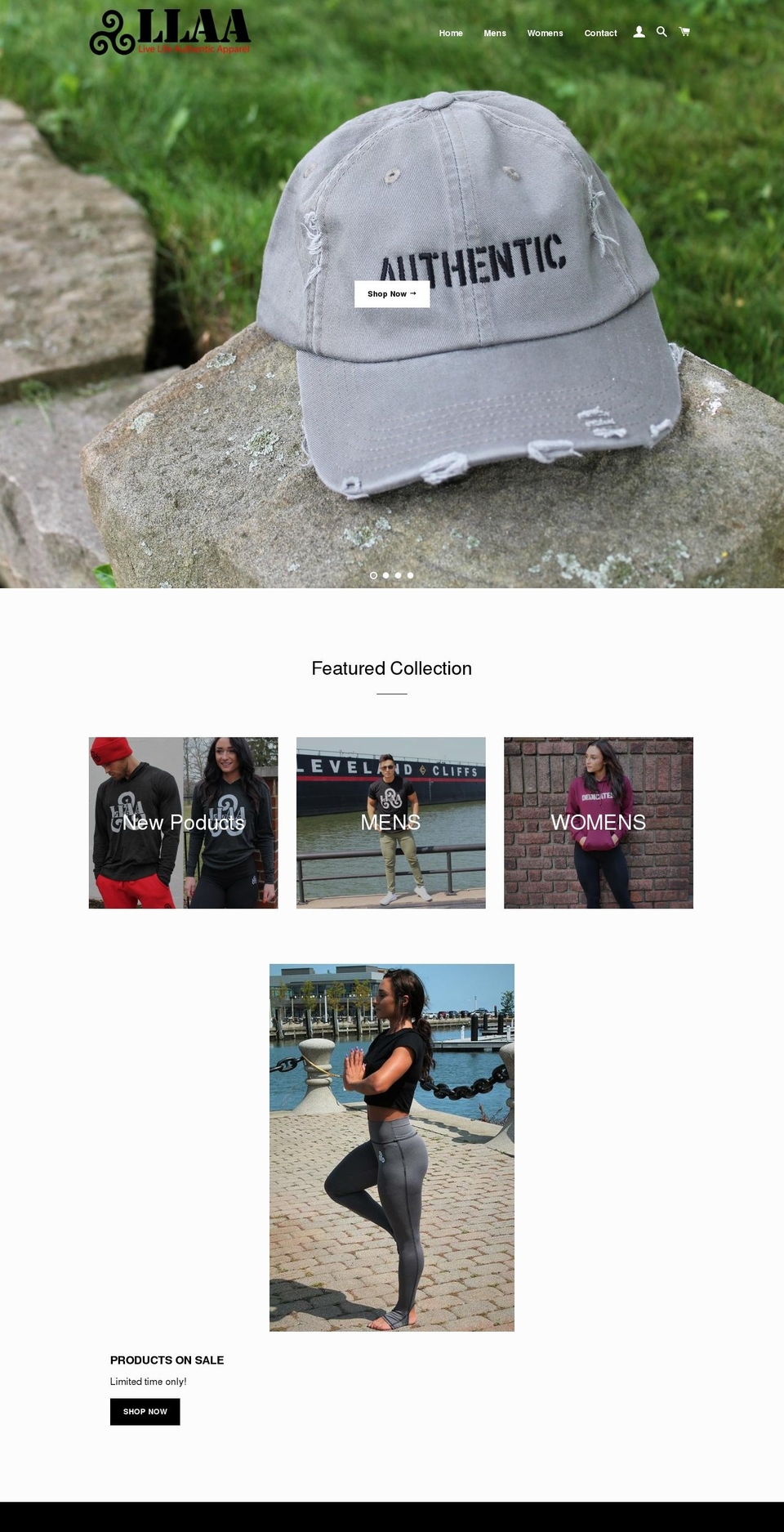 livelifeauthenticapparel.com — Shopify storefront screenshot