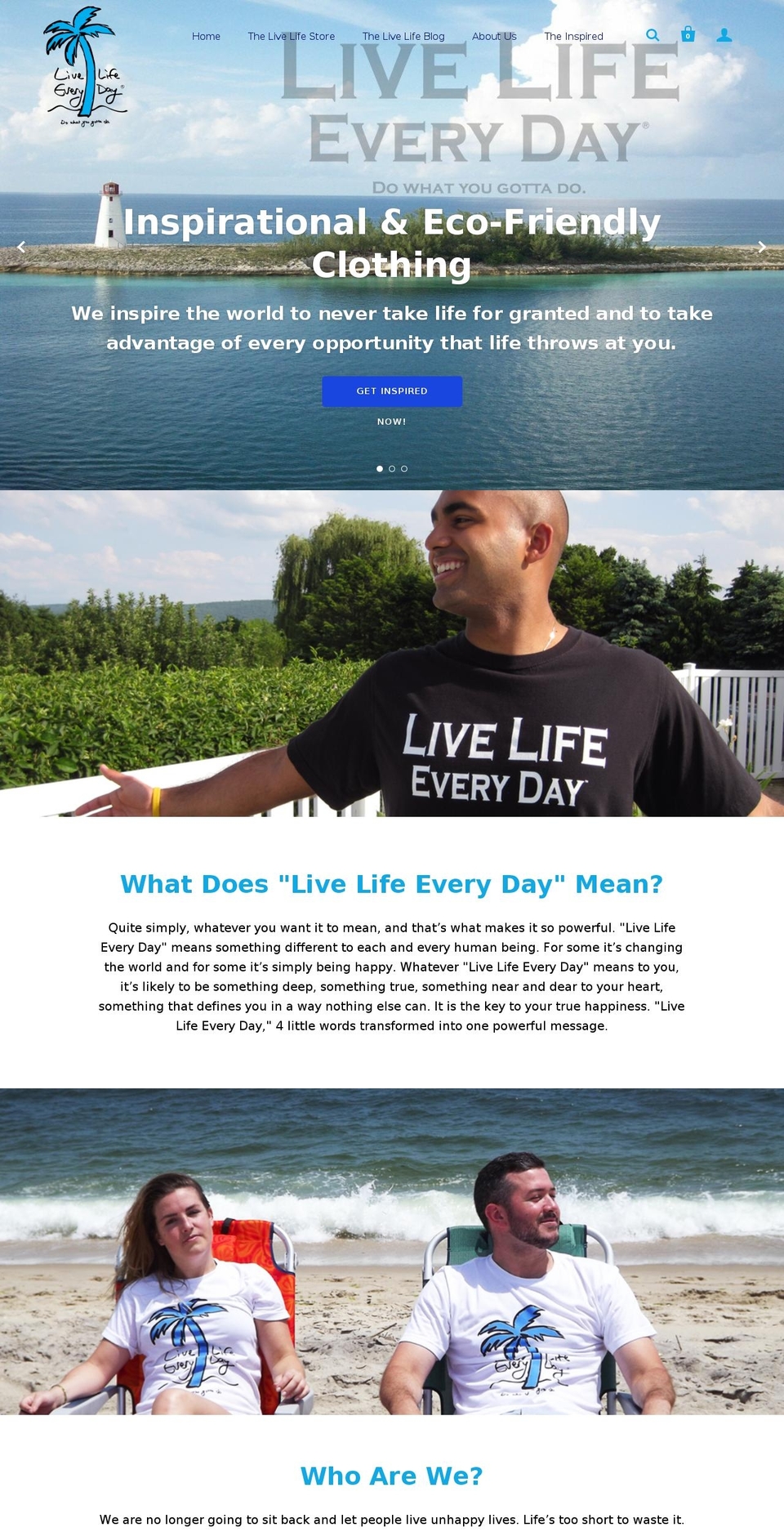 livelifeeveryday.org shopify website screenshot
