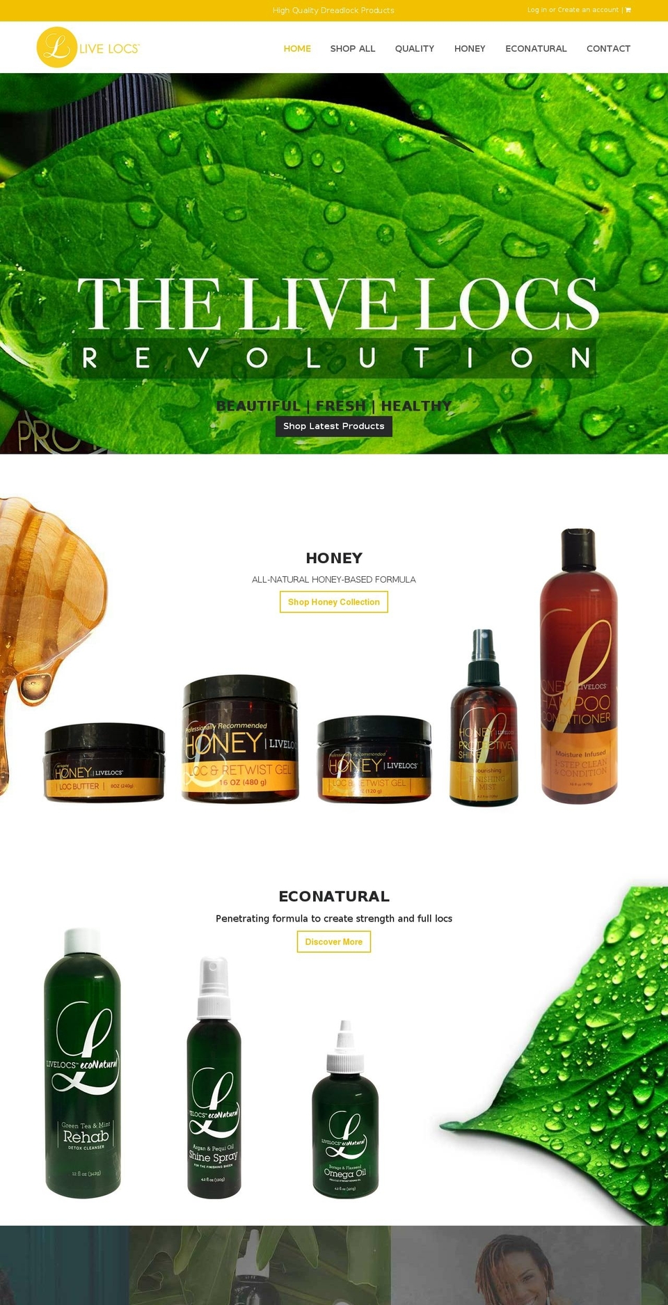 livelocs.com — Shopify storefront screenshot