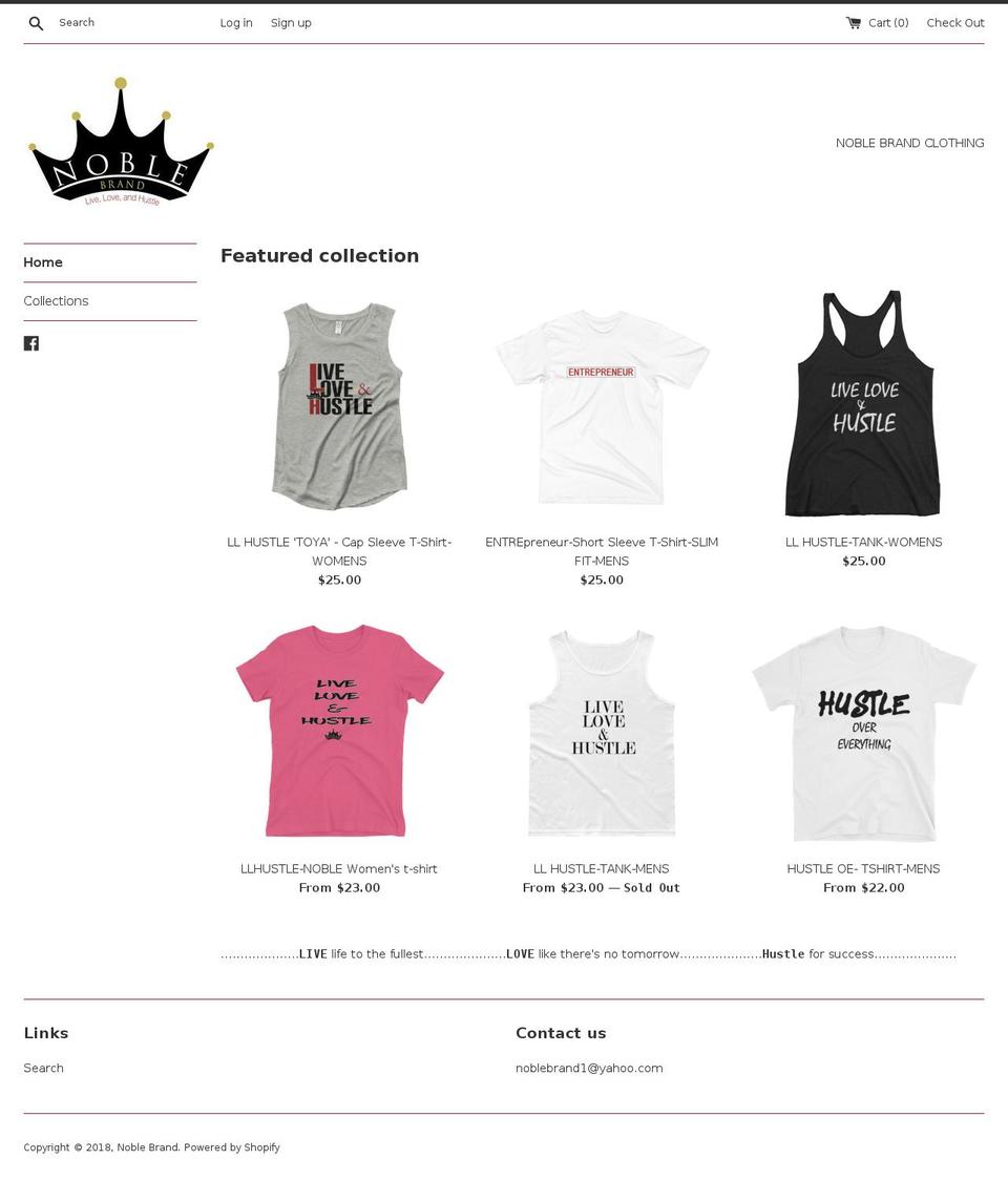 liveloveandhustle.com — Shopify storefront screenshot