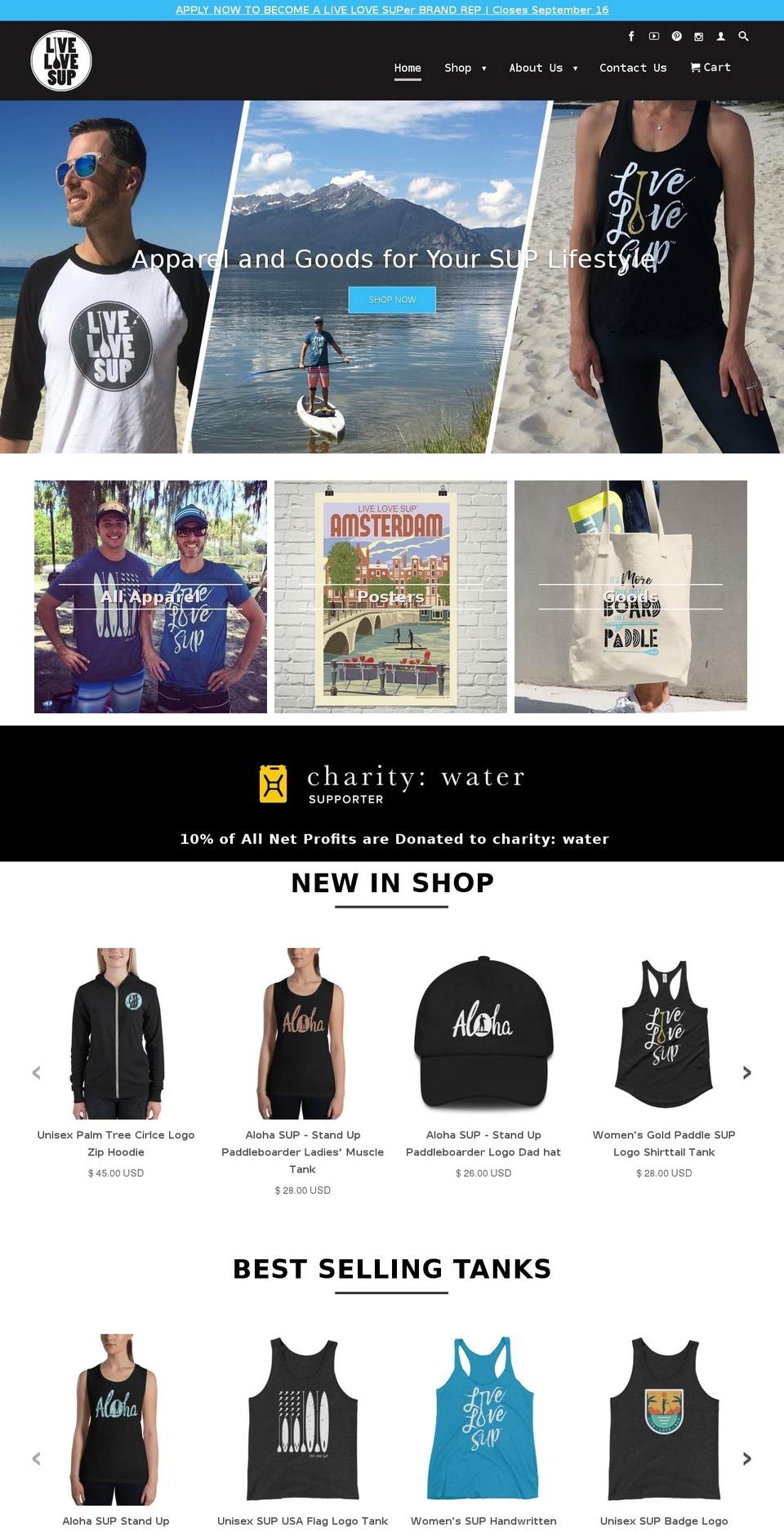 livelovesup.com shopify website screenshot