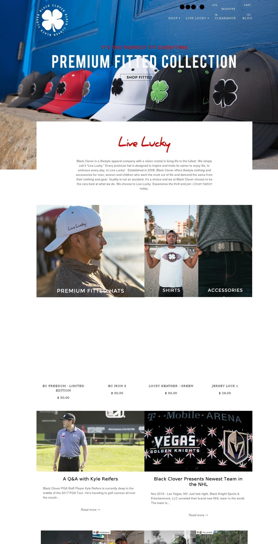 livelucky.com shopify website screenshot