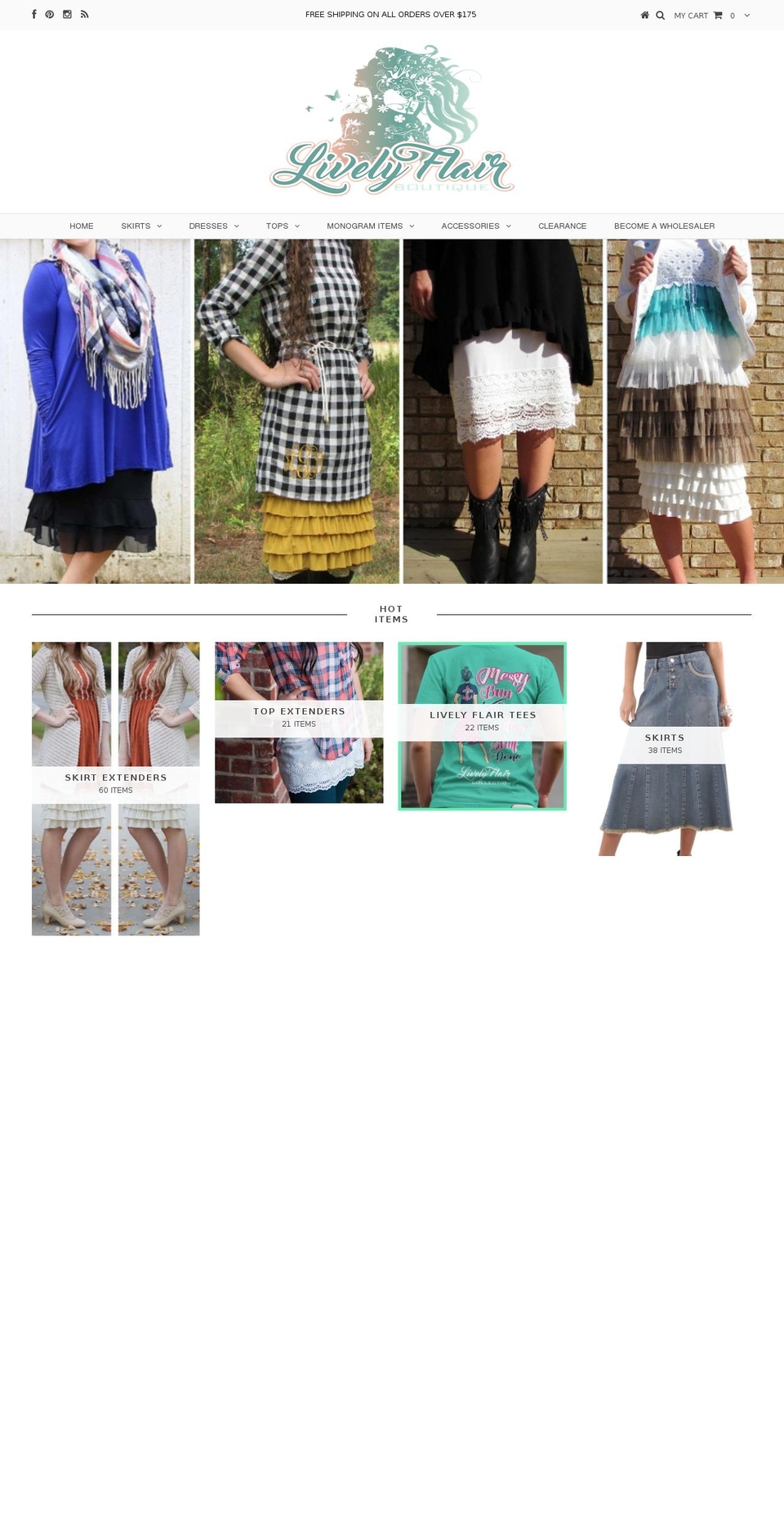 livelyflair.com — Shopify storefront screenshot