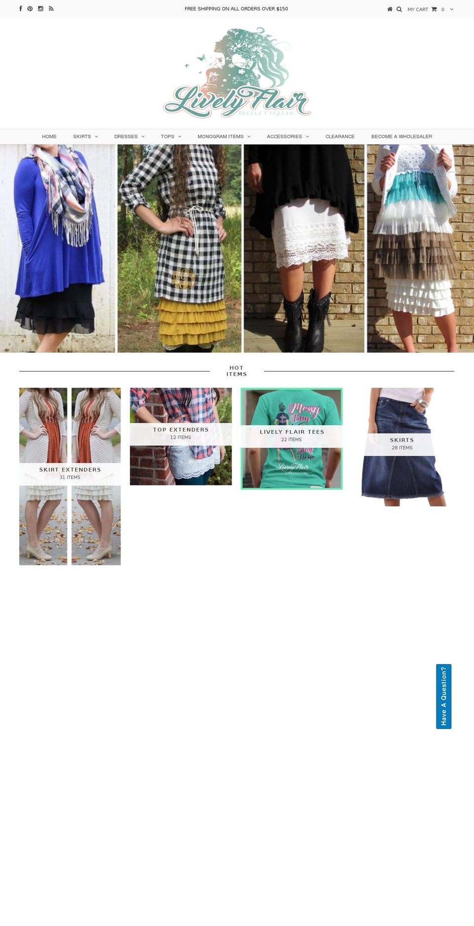 livelyflairboutique.com shopify website screenshot