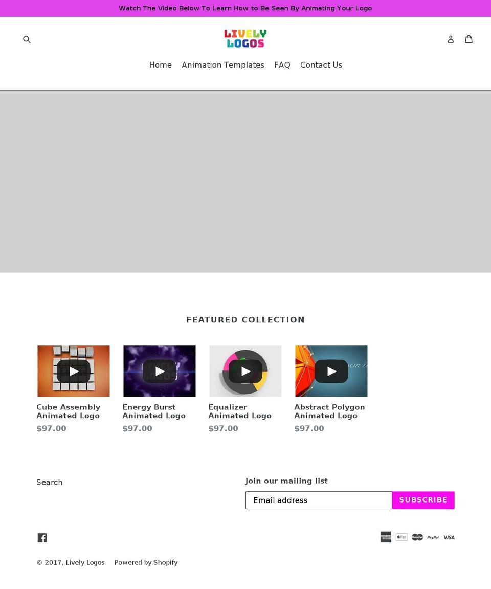 livelylogos.com shopify website screenshot