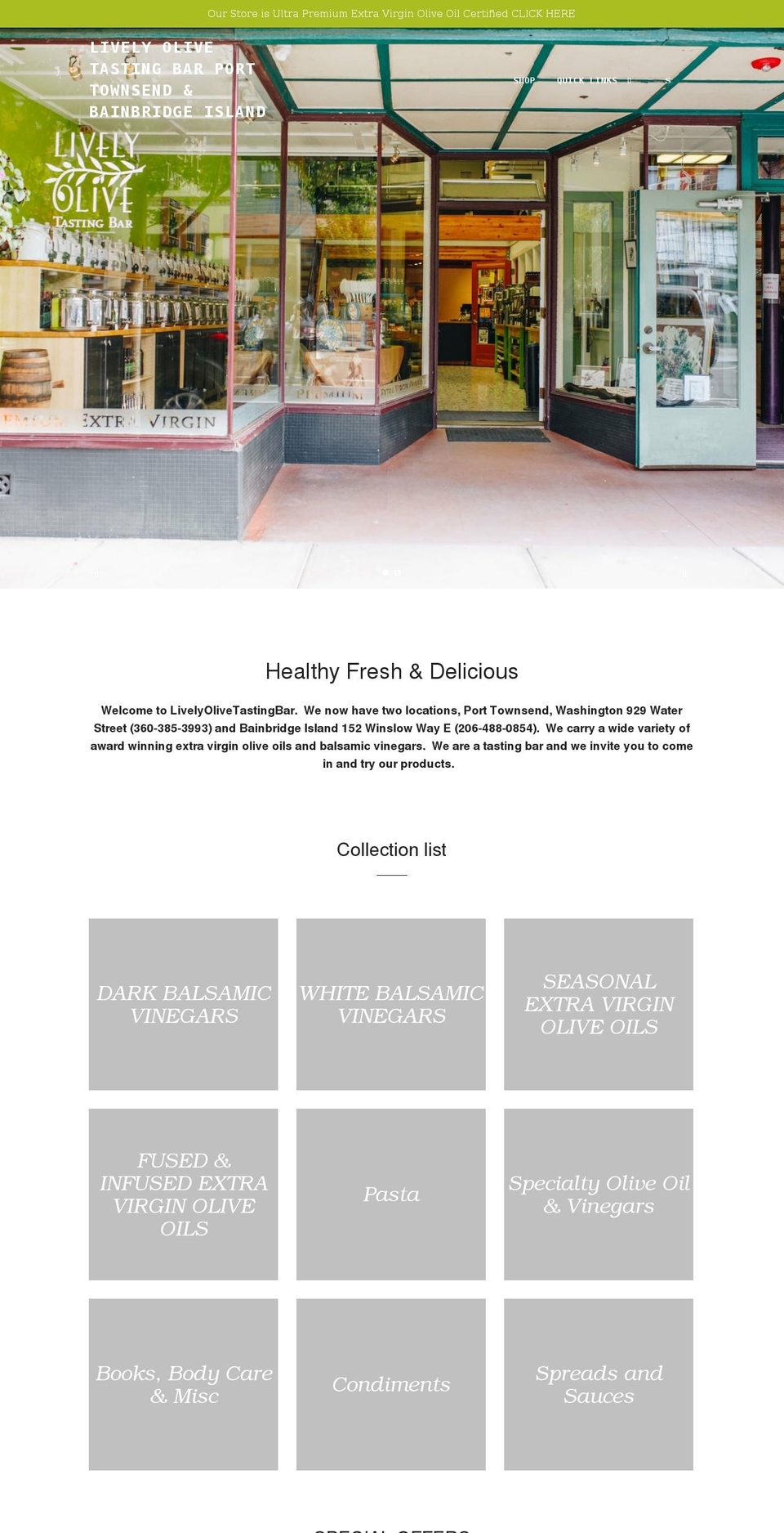 livelyolive.com shopify website screenshot