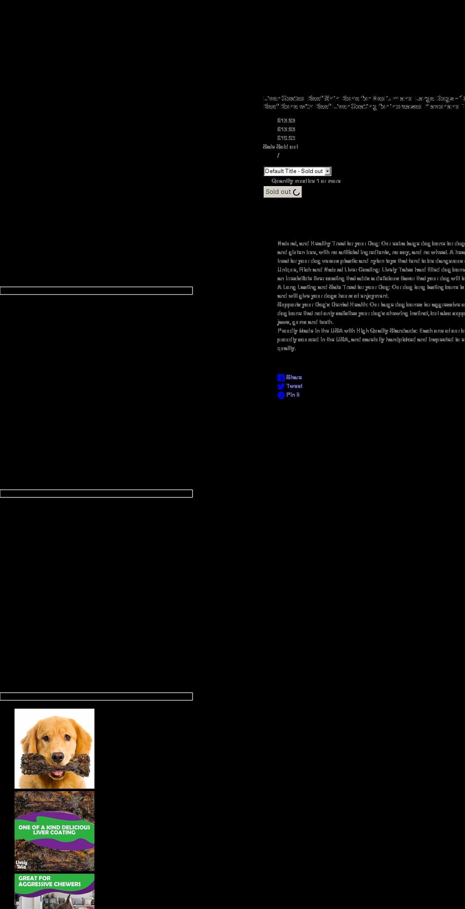 livelytails.com shopify website screenshot