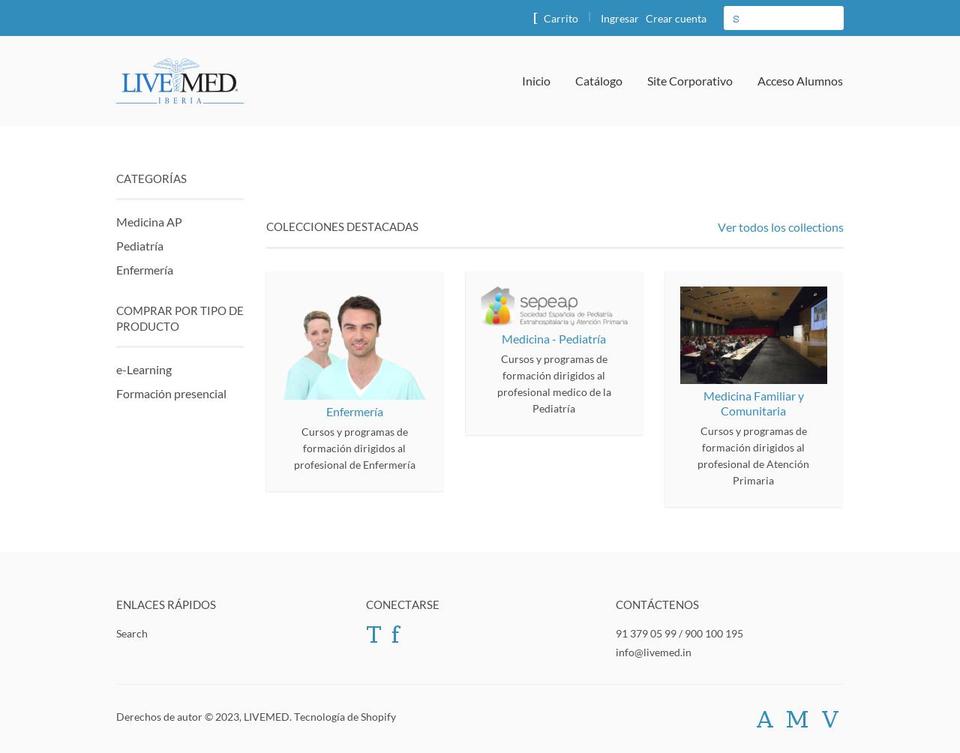 livemed.myshopify.com shopify website screenshot