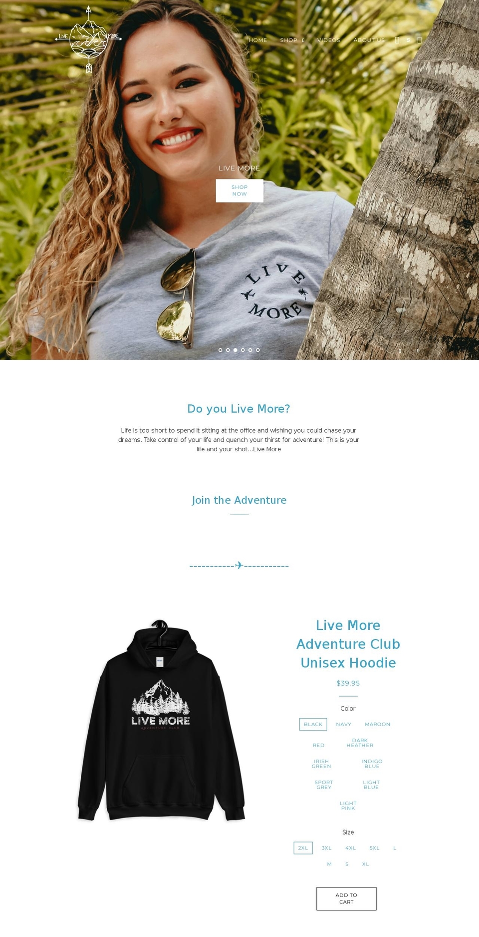 livemoreshop.com — Shopify storefront screenshot