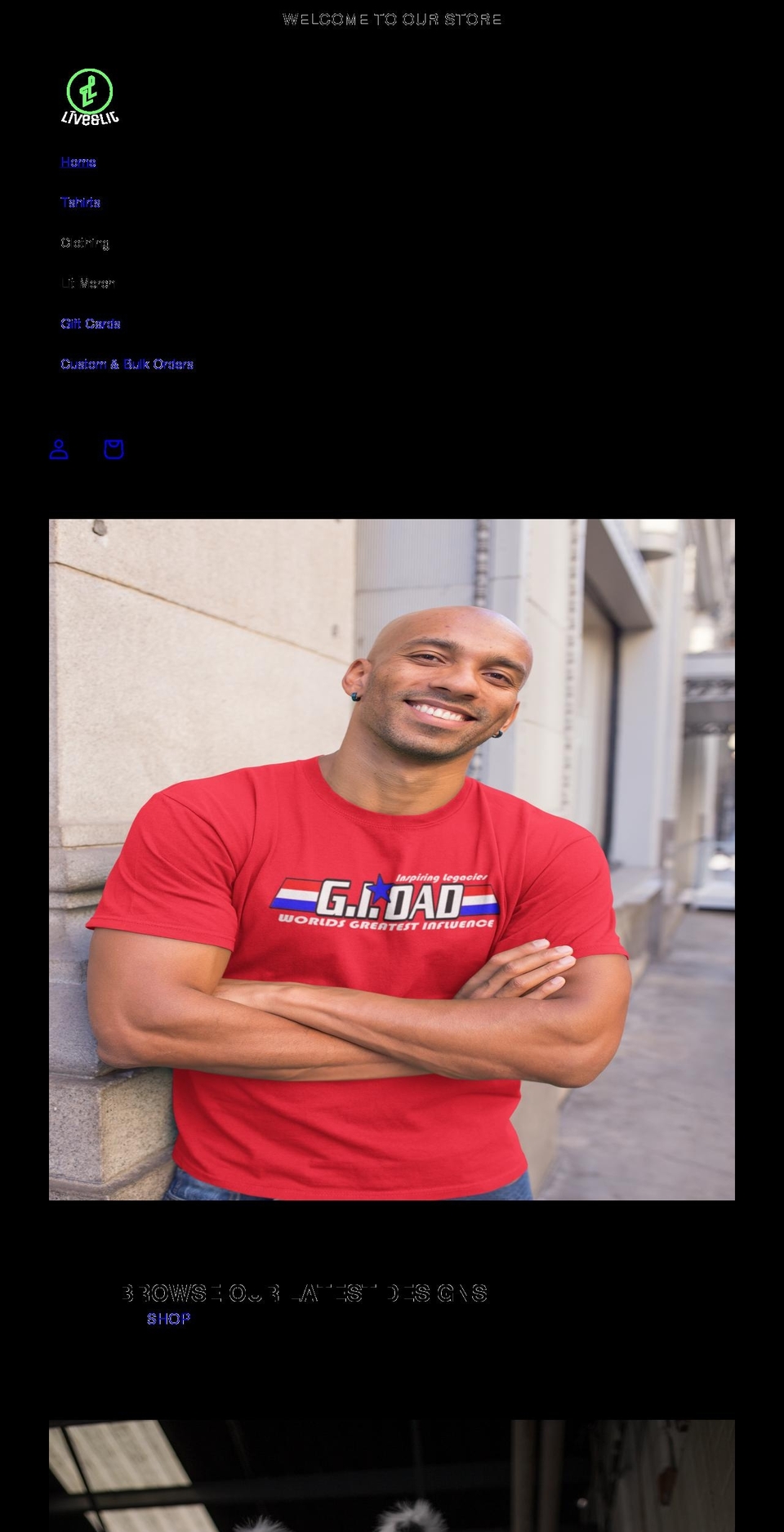 livenlit.com shopify website screenshot