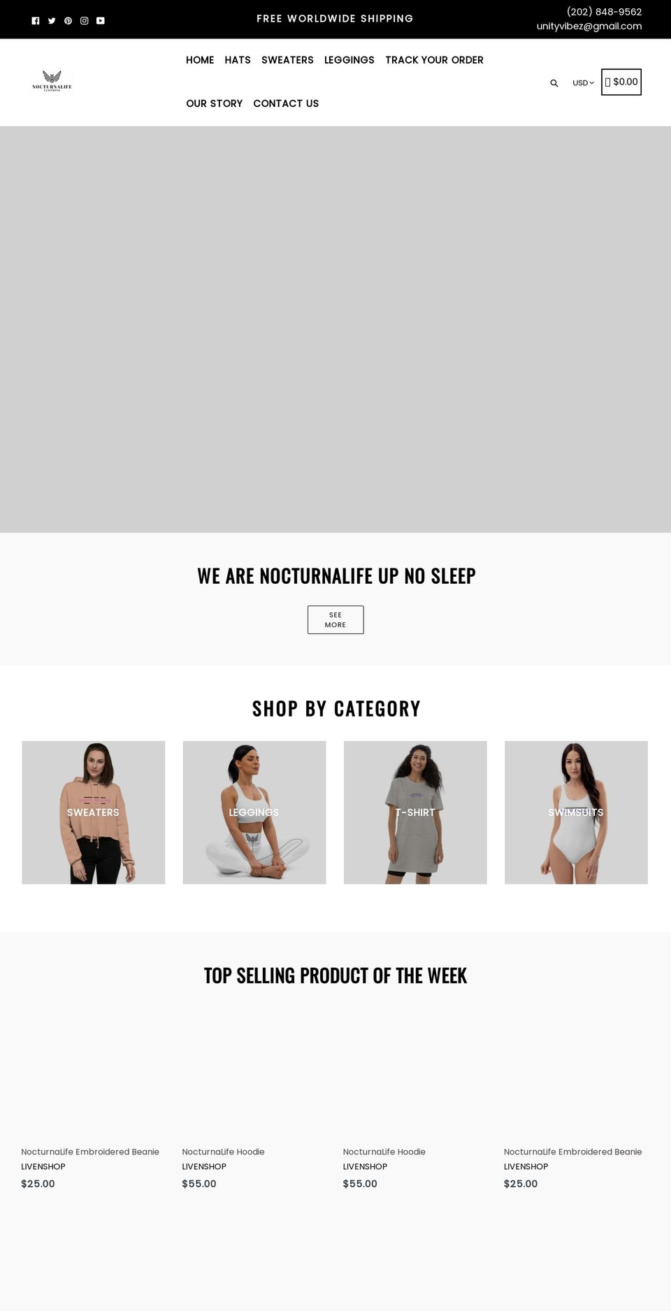 livenshop.net shopify website screenshot