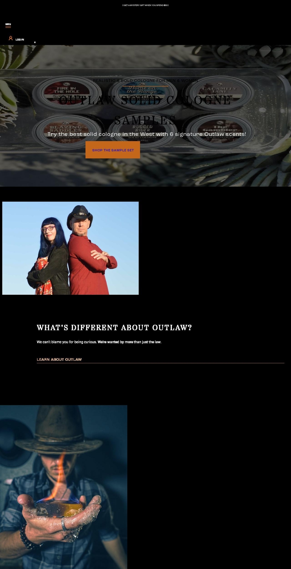 liveoutlaw.com shopify website screenshot