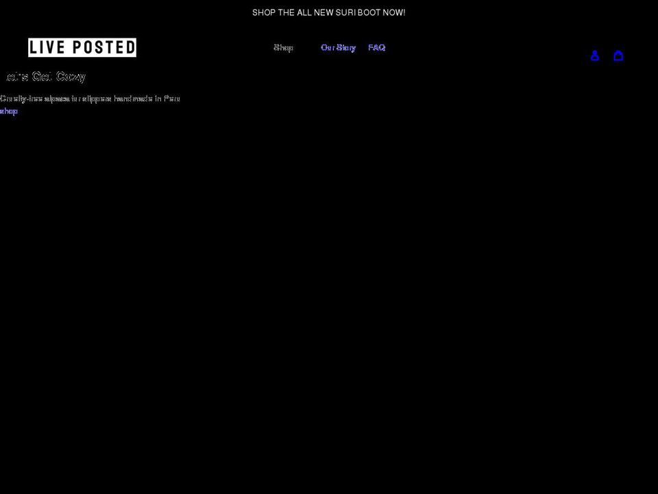 liveposted.com shopify website screenshot