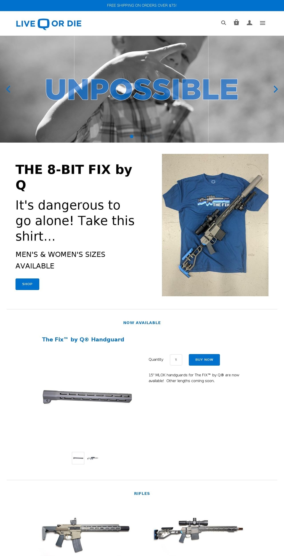 liveqordie.com — Shopify storefront screenshot