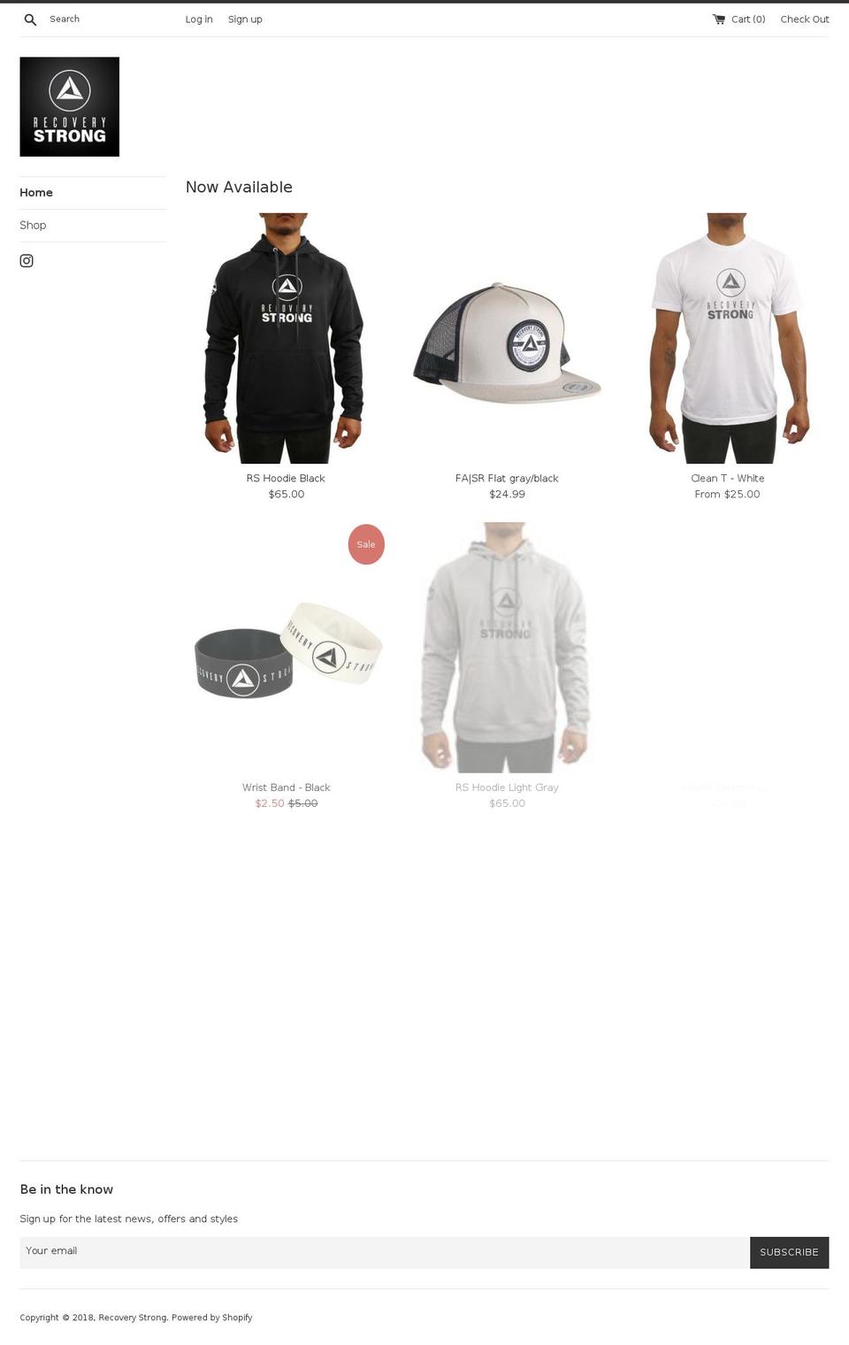 liverecoverystrong.com — Shopify storefront screenshot
