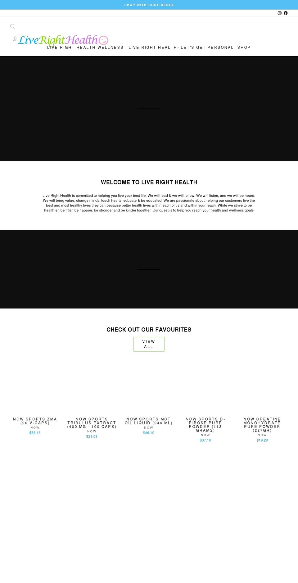 liverighthealth.ca shopify website screenshot