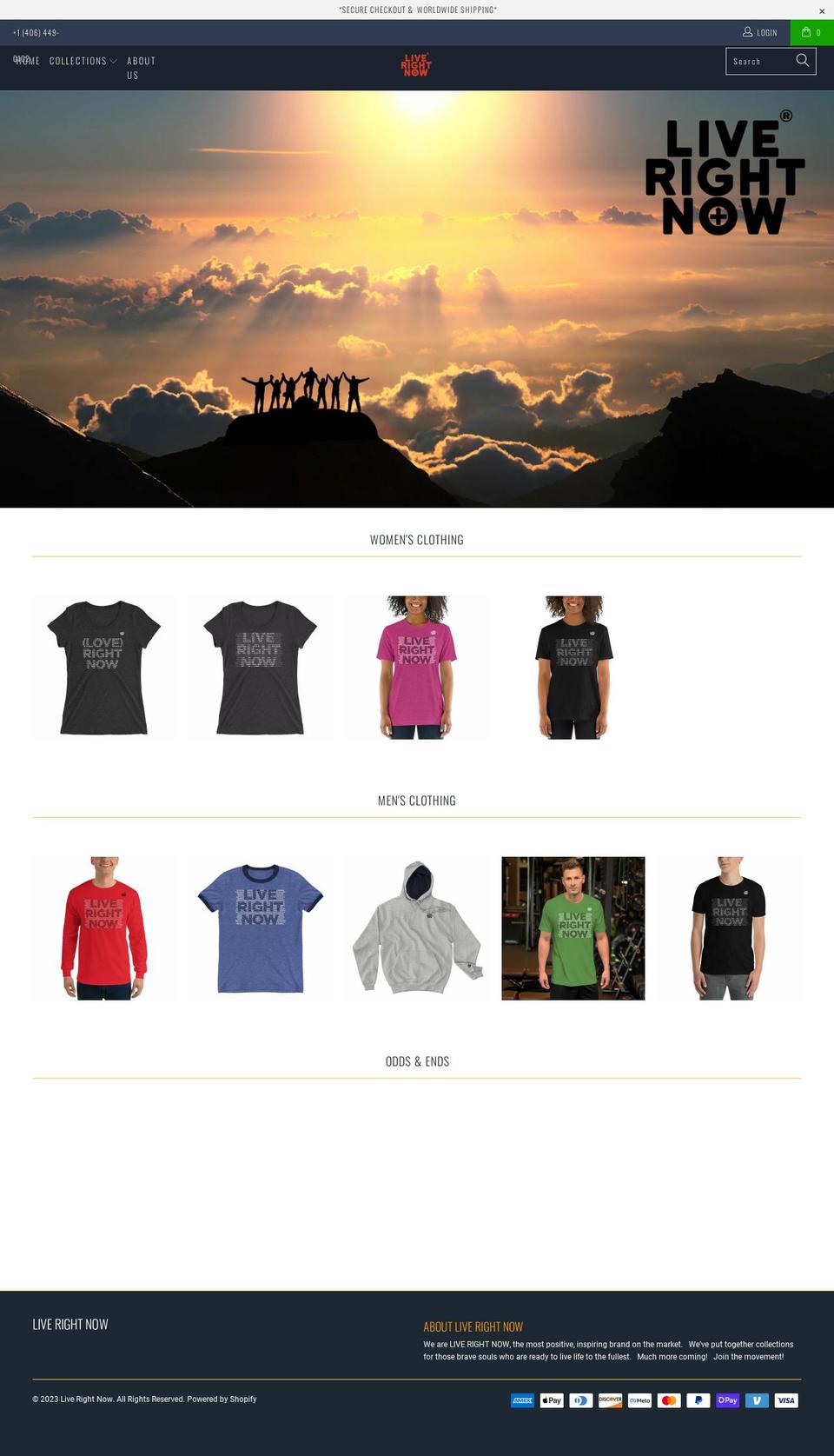 liverightnowshop.com — Shopify storefront screenshot