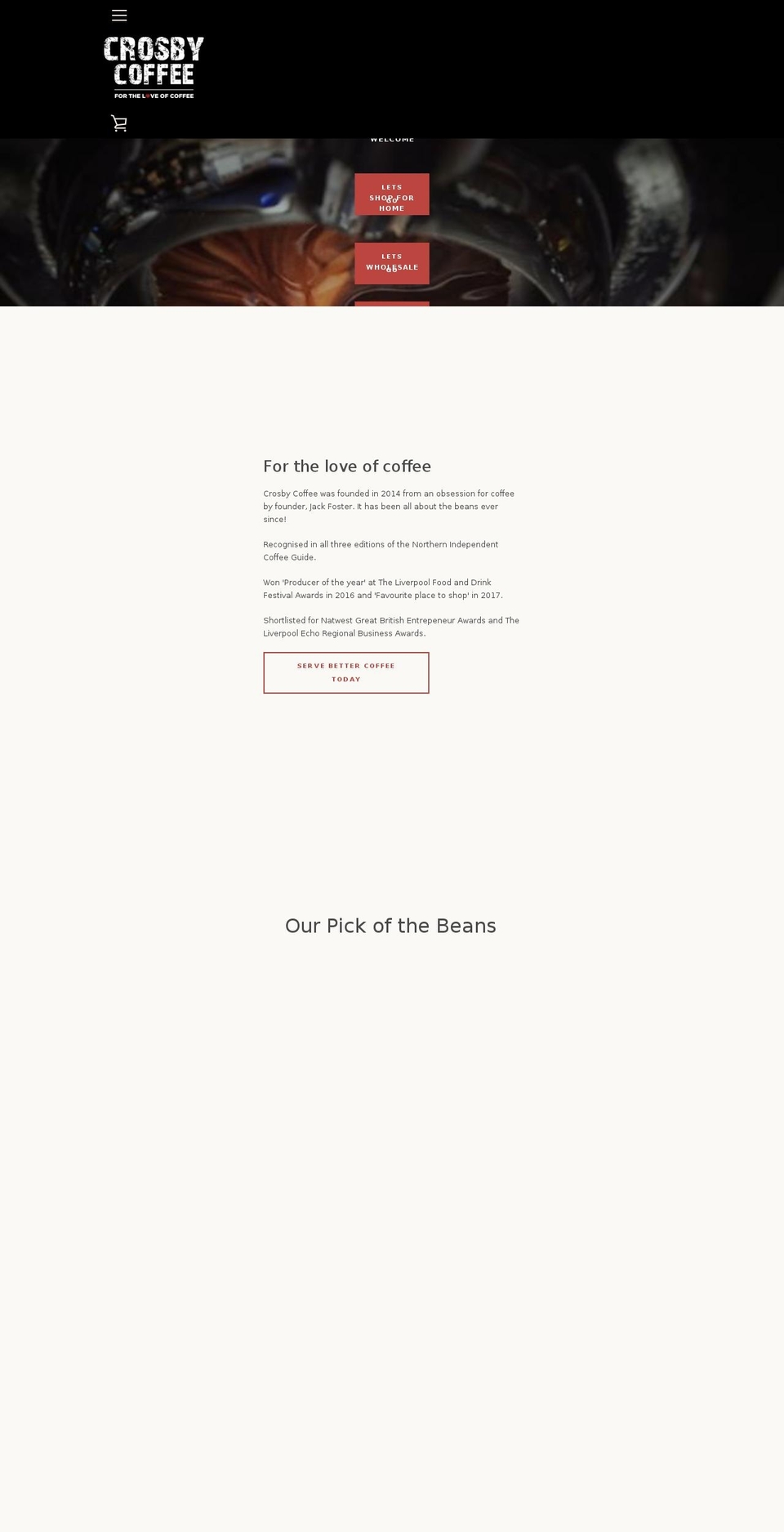 liverpoolcoffee.com — Shopify storefront screenshot