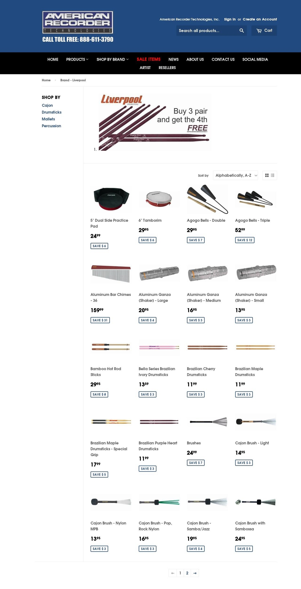 liverpooldrumsticks.com shopify website screenshot