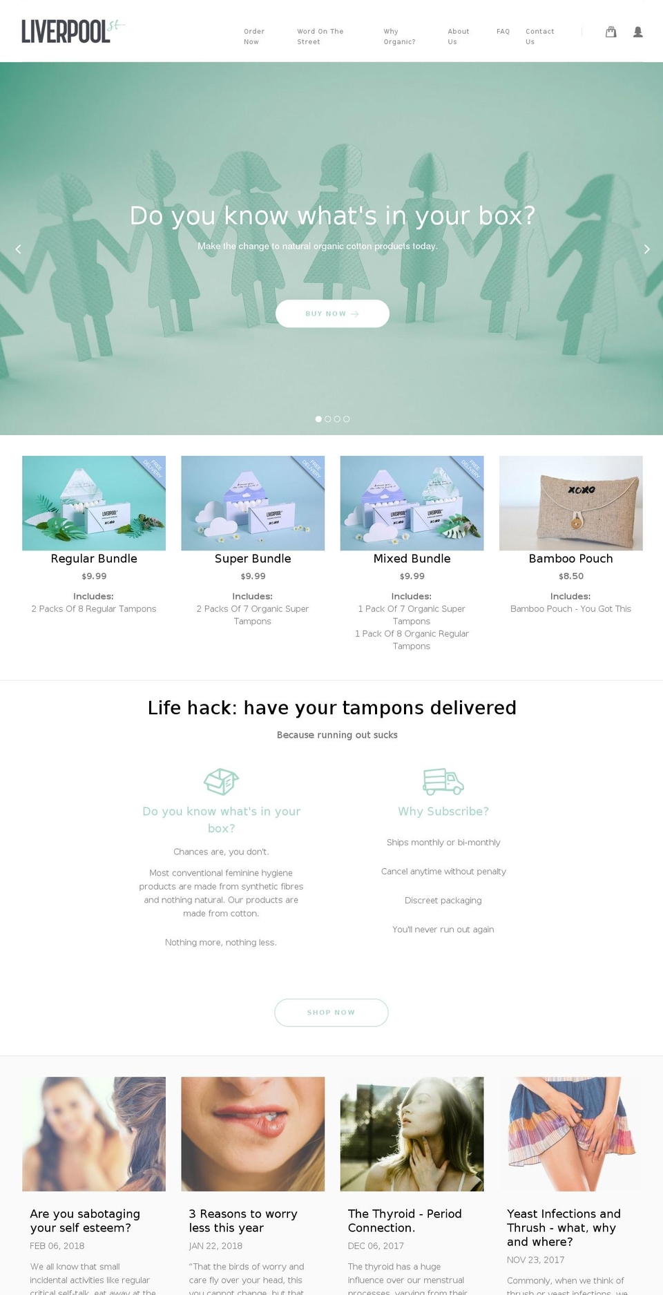 liverpoolst.com.au shopify website screenshot