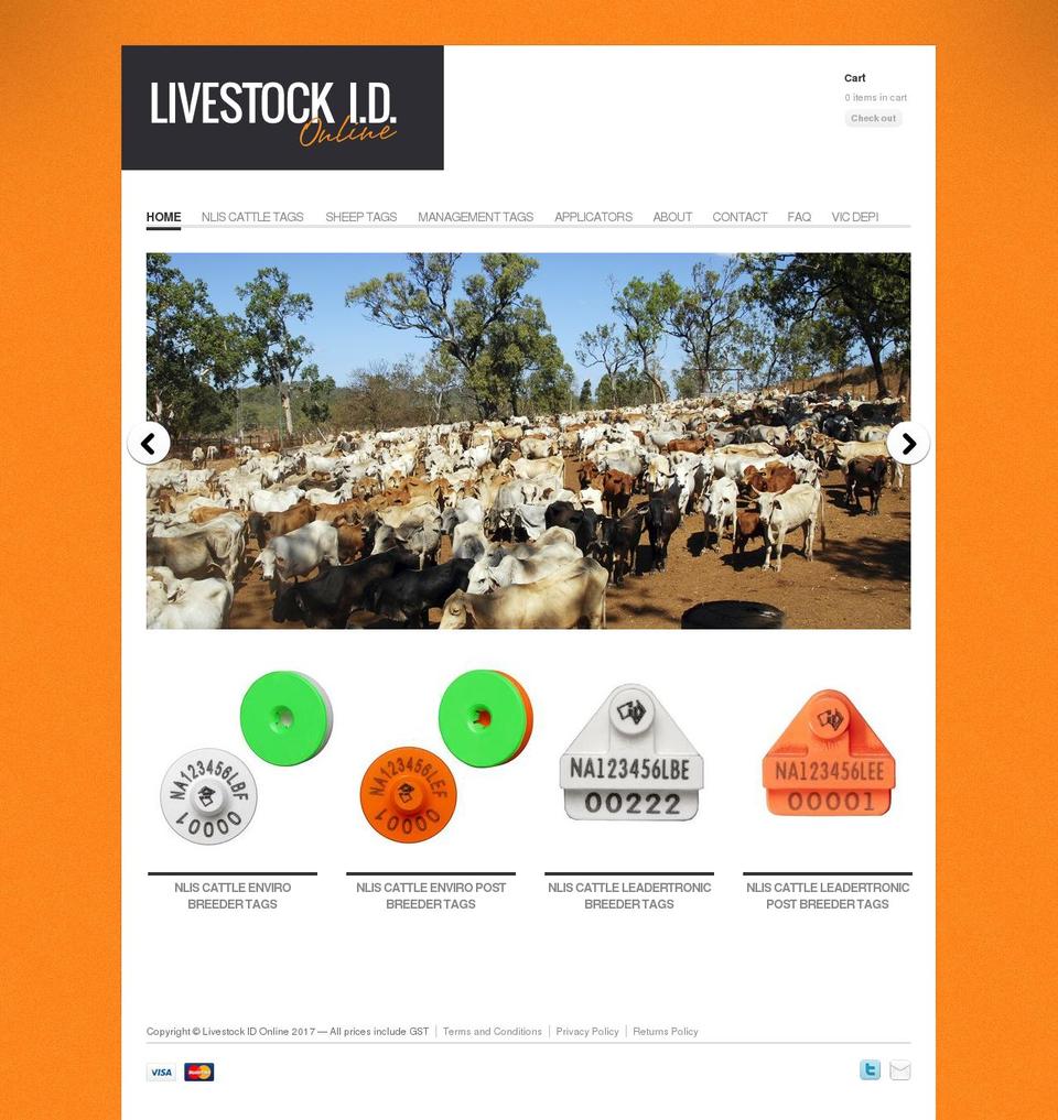 livestockidonline.com.au shopify website screenshot