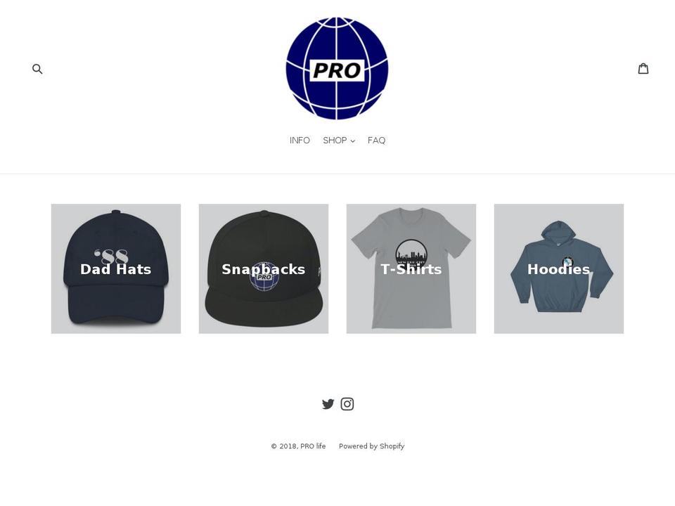 livetheprolife.com — Shopify storefront screenshot