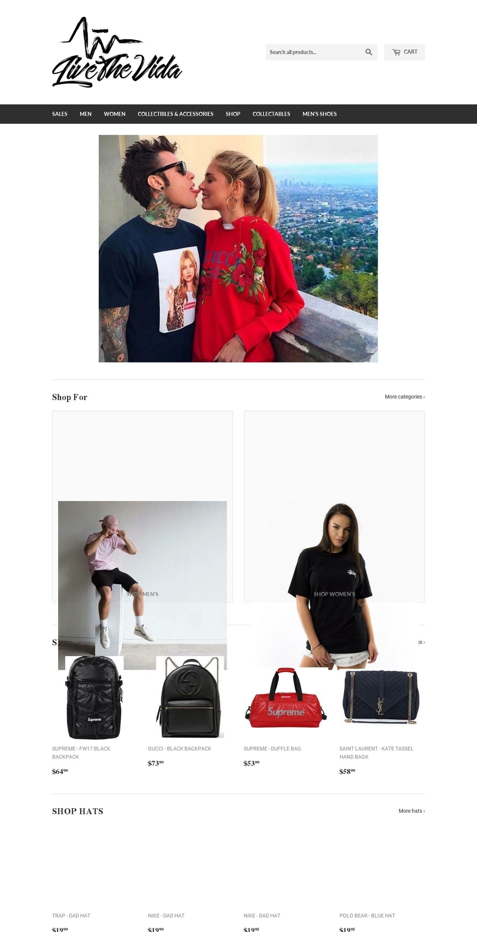 livethevida.com — Shopify storefront screenshot