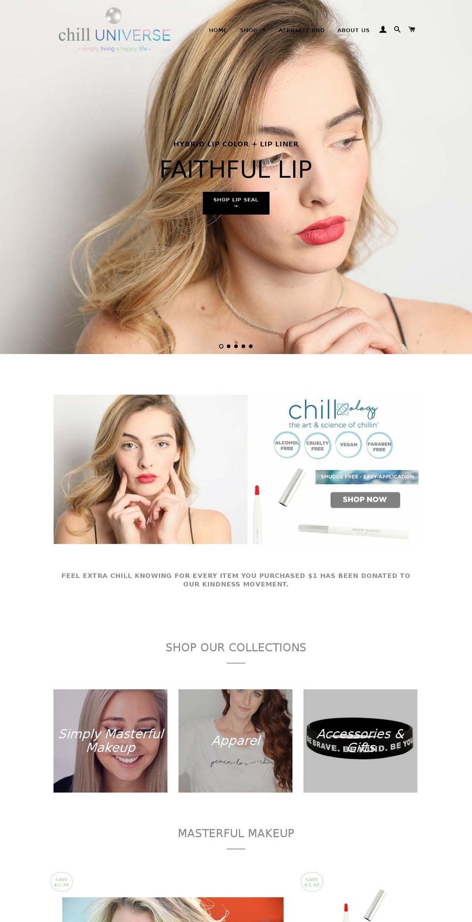 livetochill.com — Shopify storefront screenshot