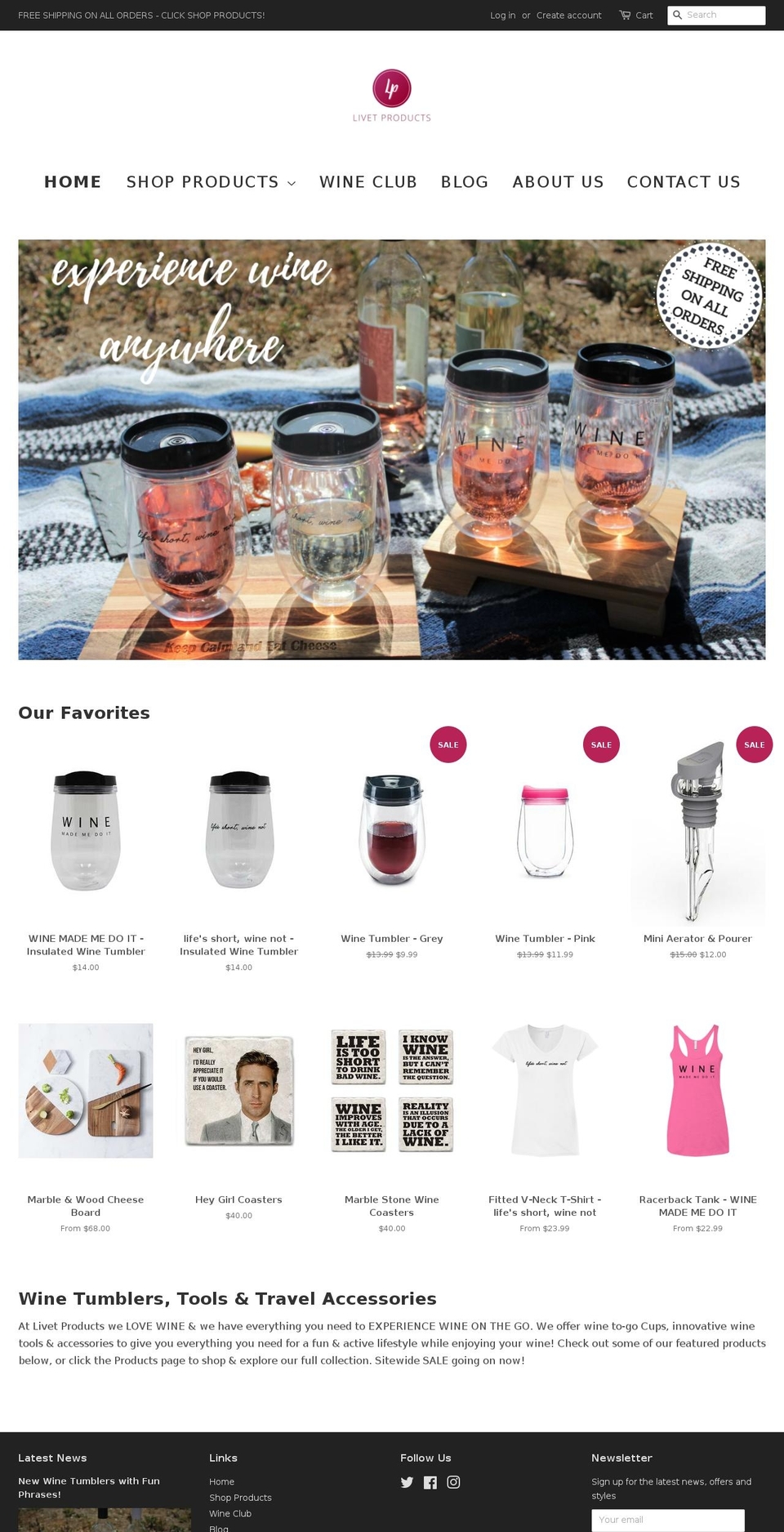 livetproducts.com — Shopify storefront screenshot