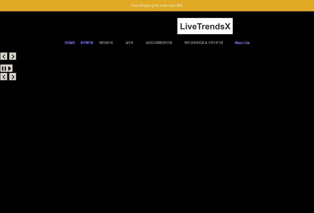 livetrendsx.com shopify website screenshot