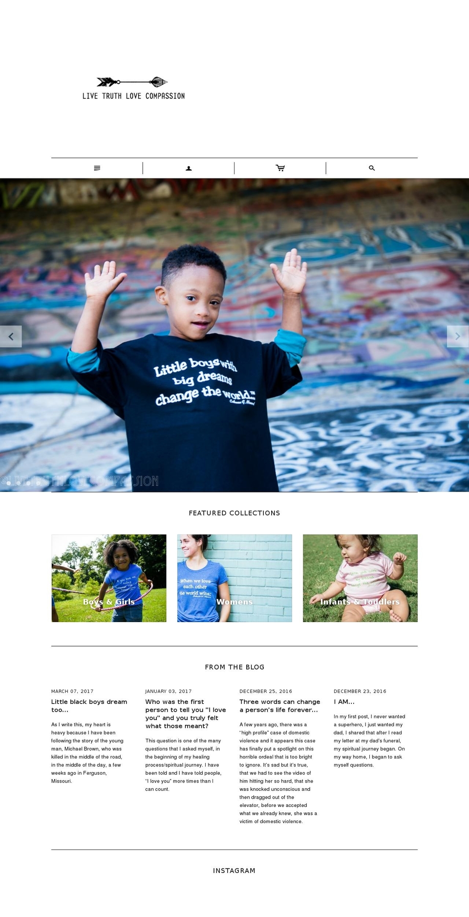 livetruthlovecompassion.com shopify website screenshot