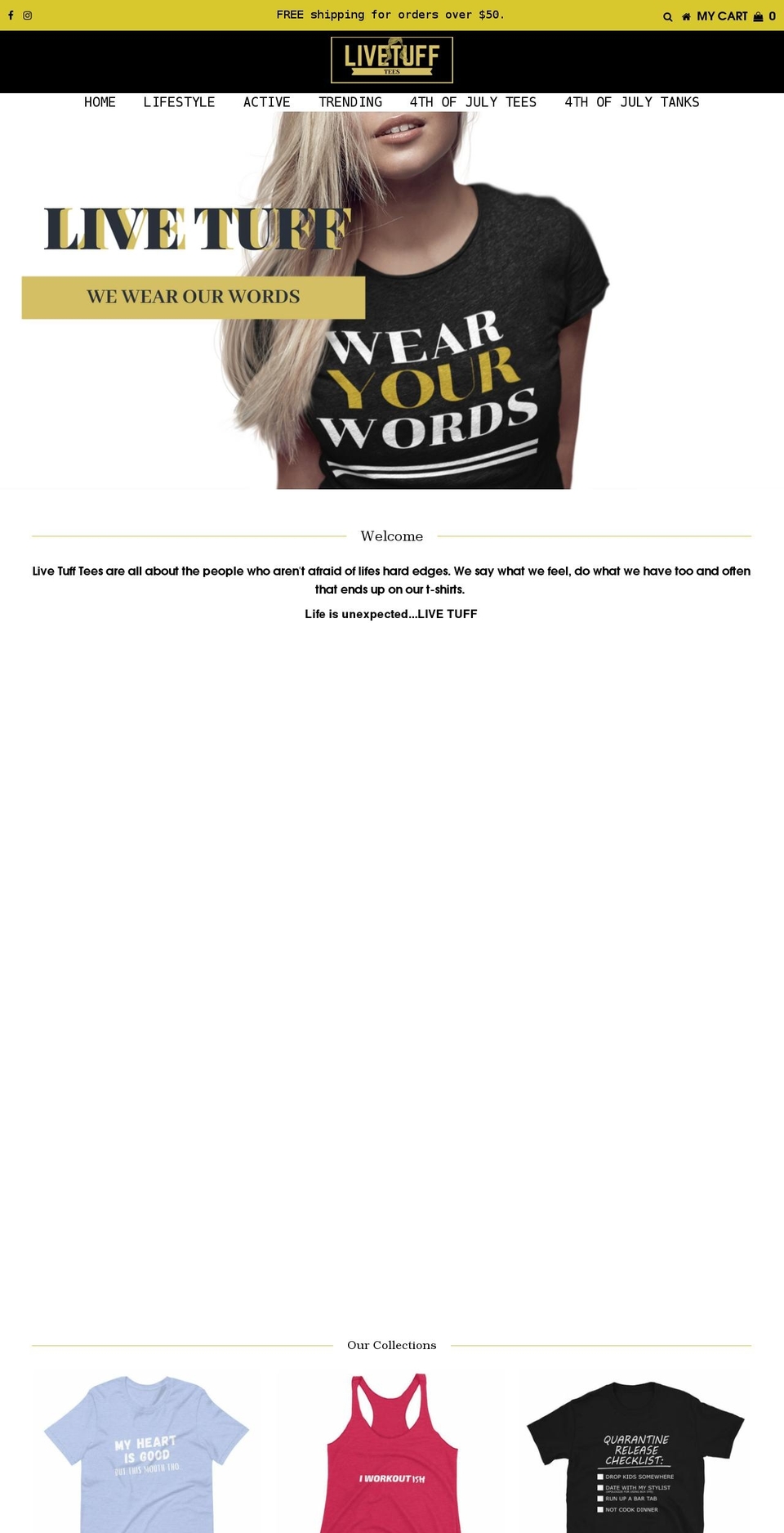 livetuff.com shopify website screenshot