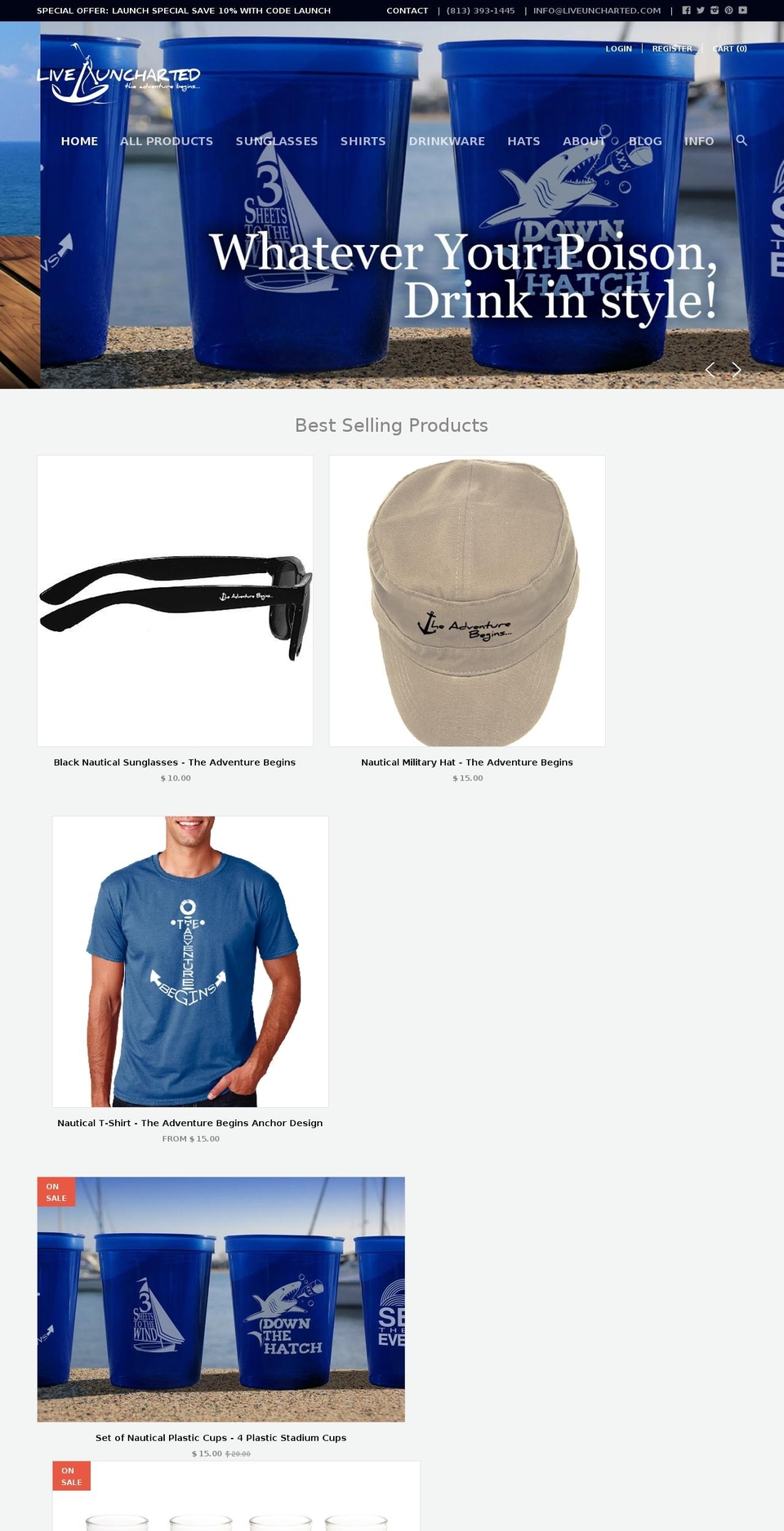 liveuncharted.com shopify website screenshot