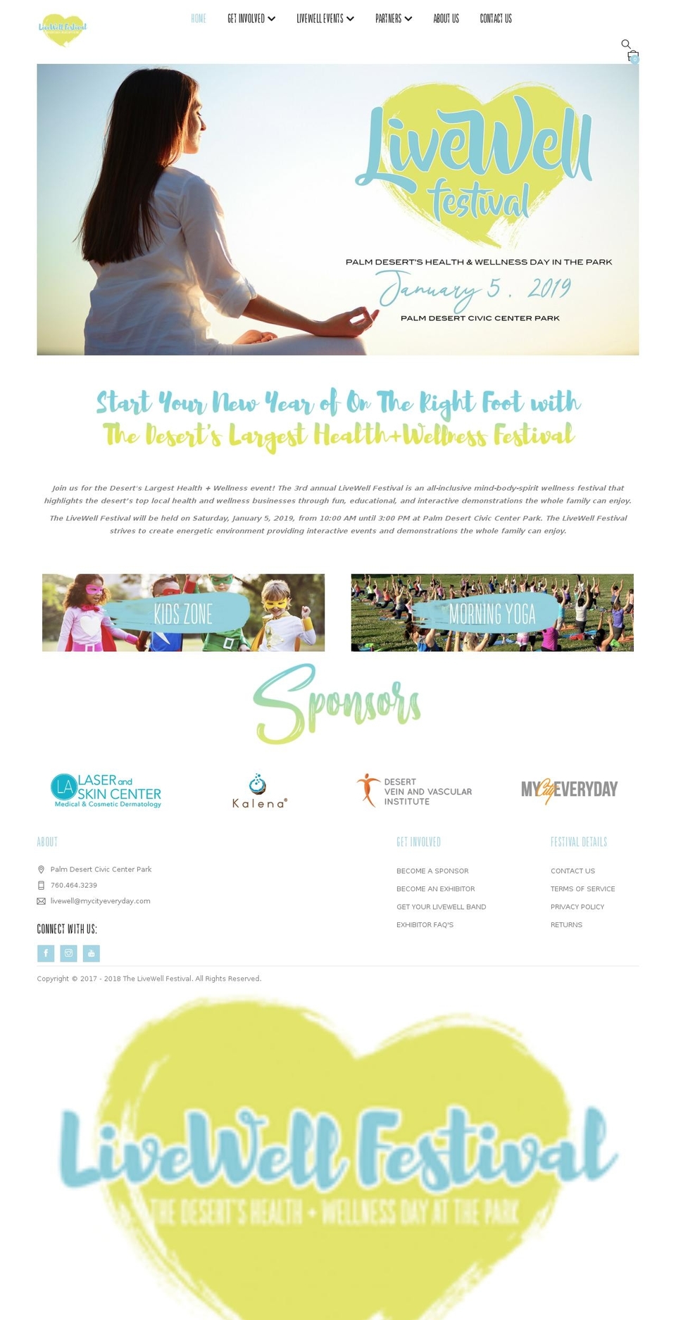 livewellfestival.org shopify website screenshot