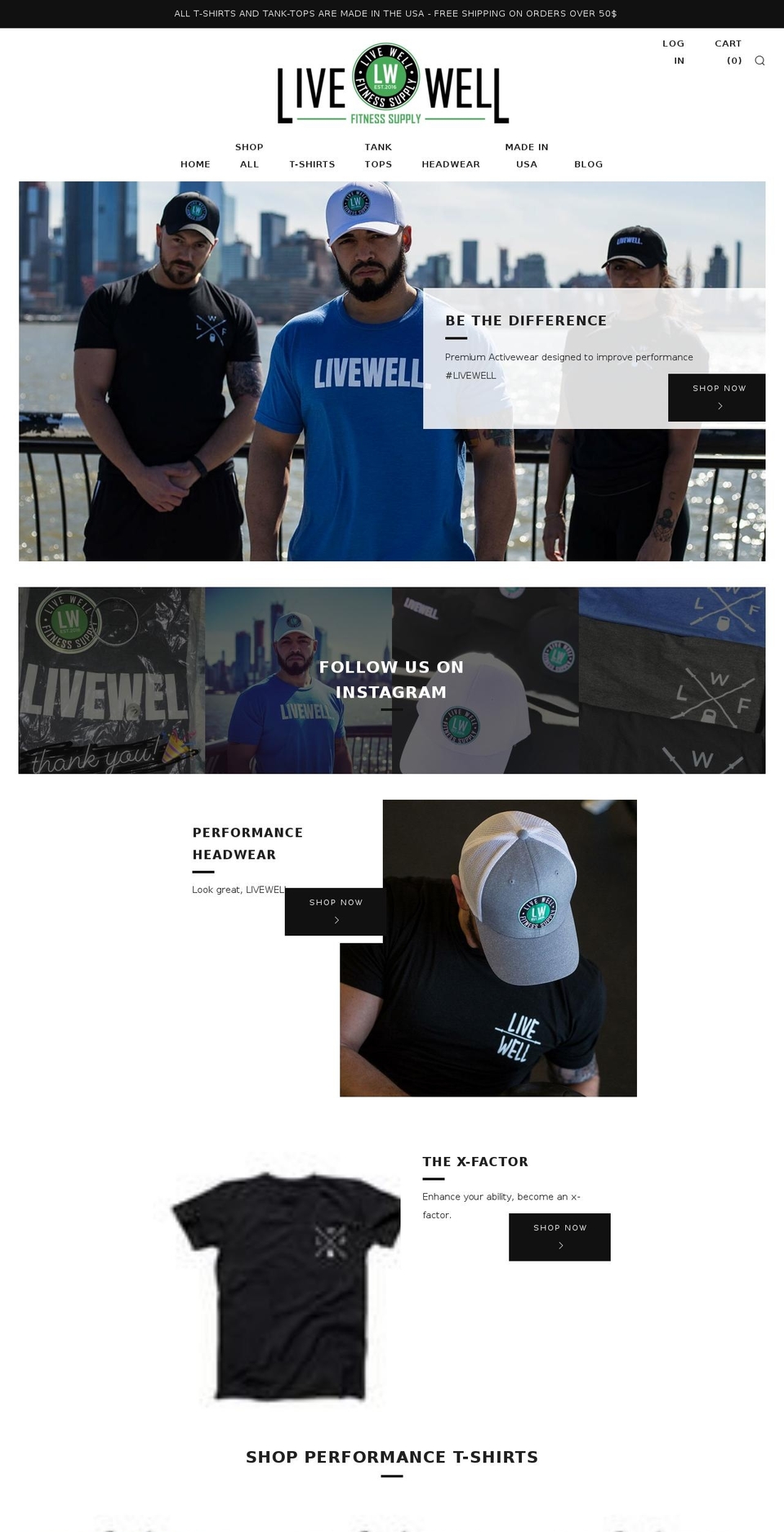 livewellfitness.com shopify website screenshot