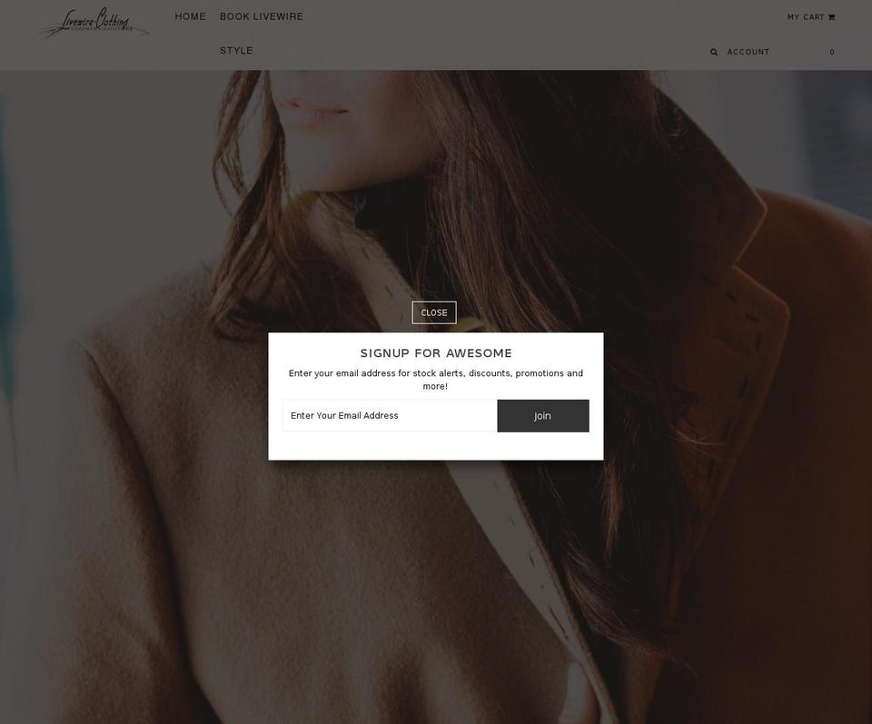 livewire.style shopify website screenshot