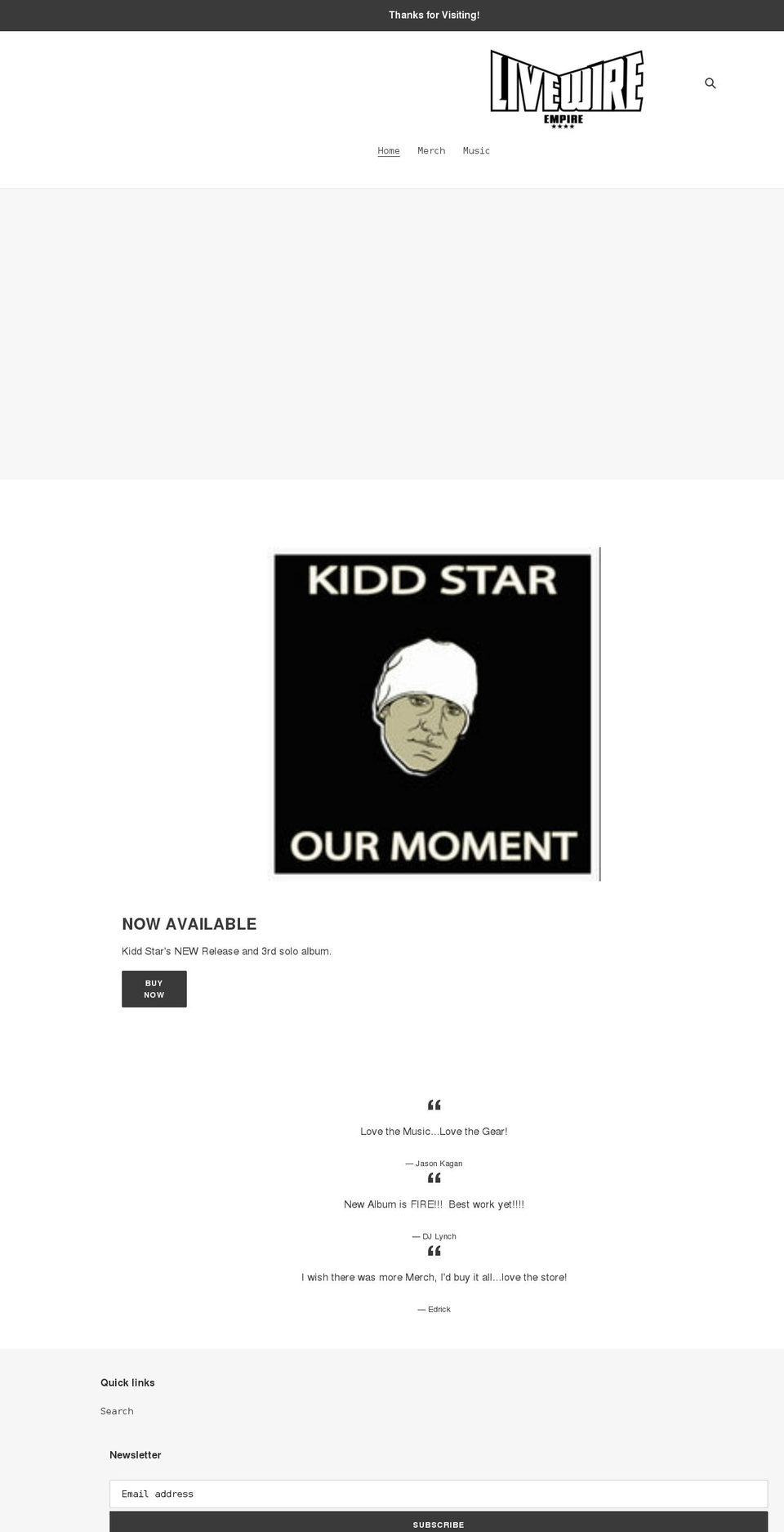 livewireempire.myshopify.com shopify website screenshot