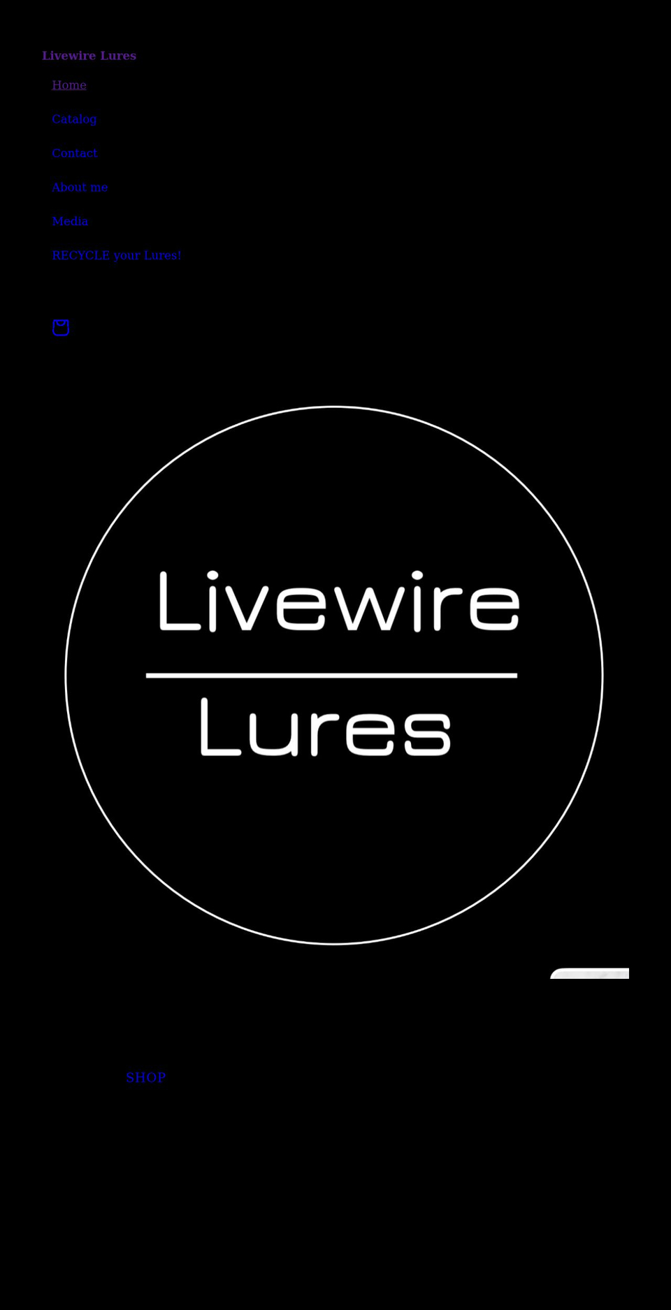 livewirelures.com shopify website screenshot