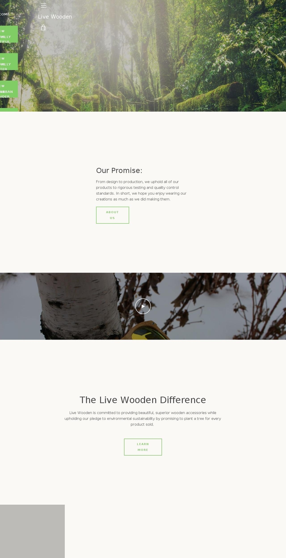 livewooden.com — Shopify storefront screenshot