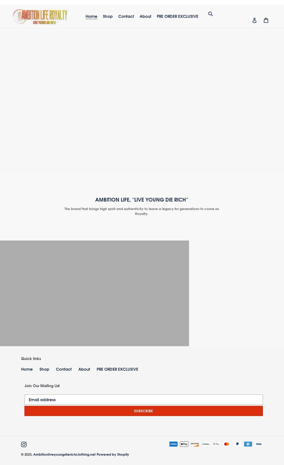 liveyoungdierichapparel.com shopify website screenshot