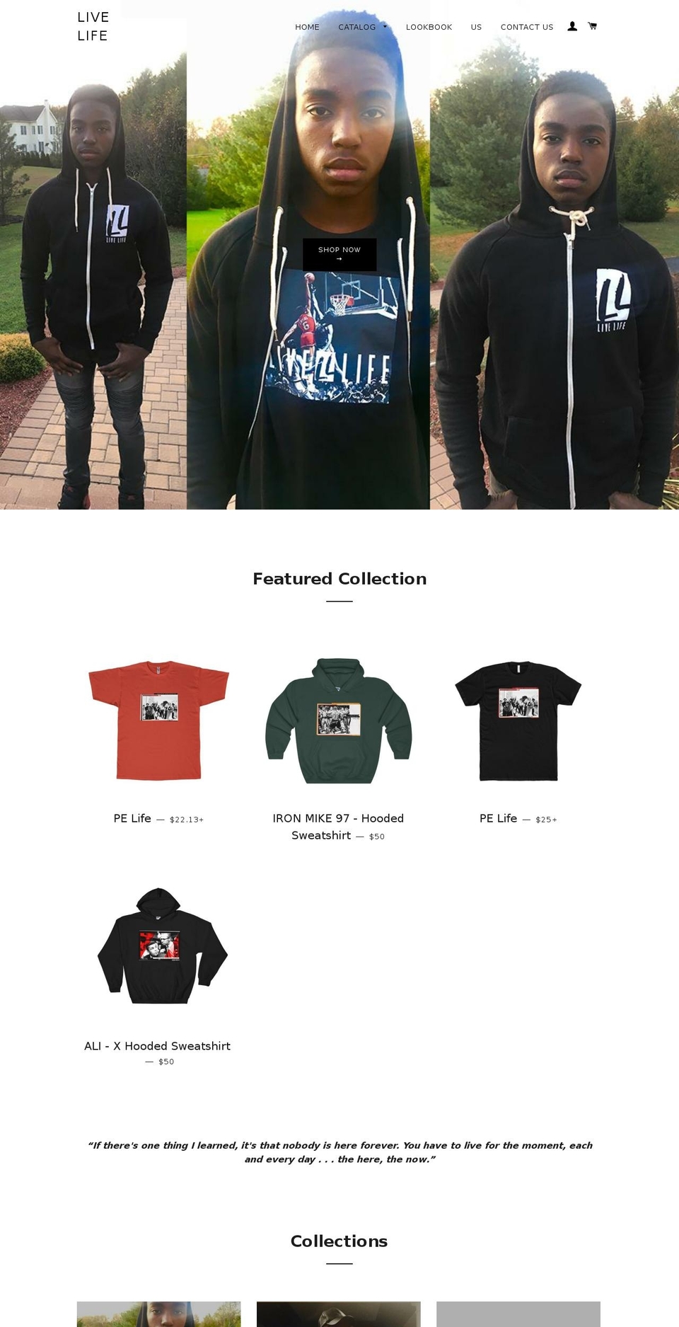 liveyourlifeco.com — Shopify storefront screenshot