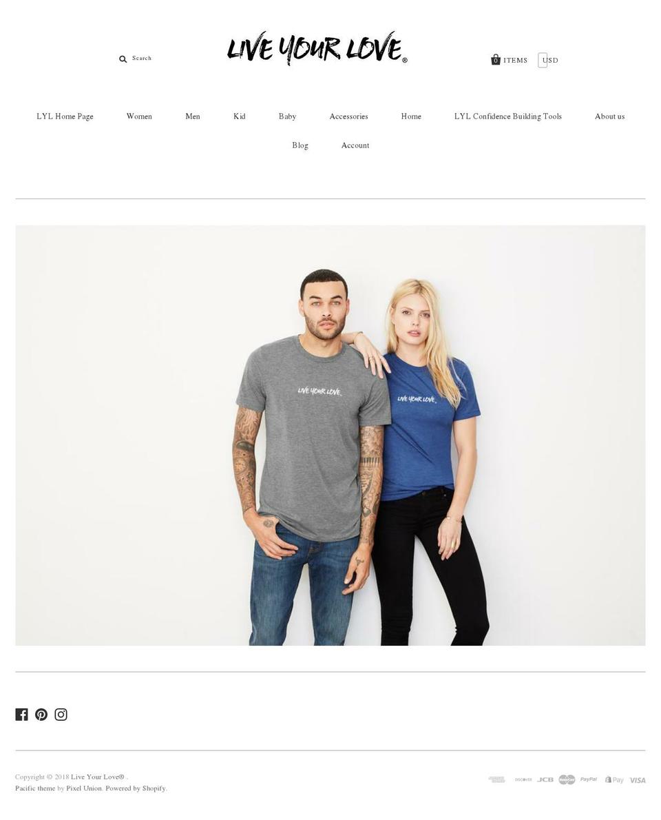 liveyourlovenow.com — Shopify storefront screenshot