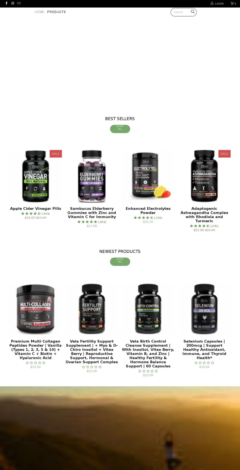 livezeal.com shopify website screenshot