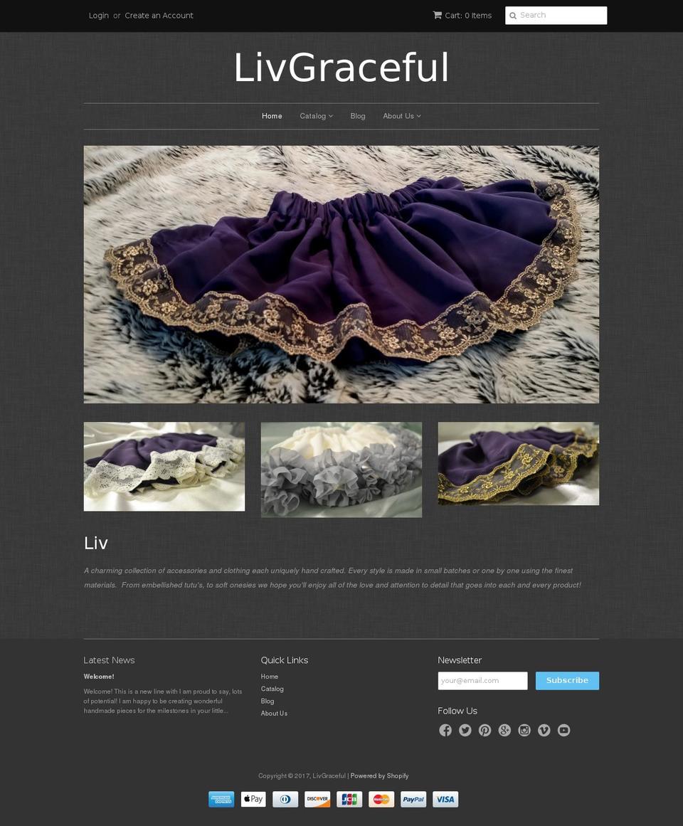 livgraceful.com shopify website screenshot