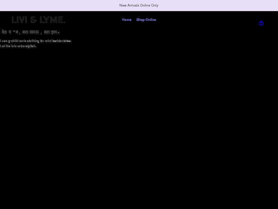 liviandlyme.co.uk shopify website screenshot