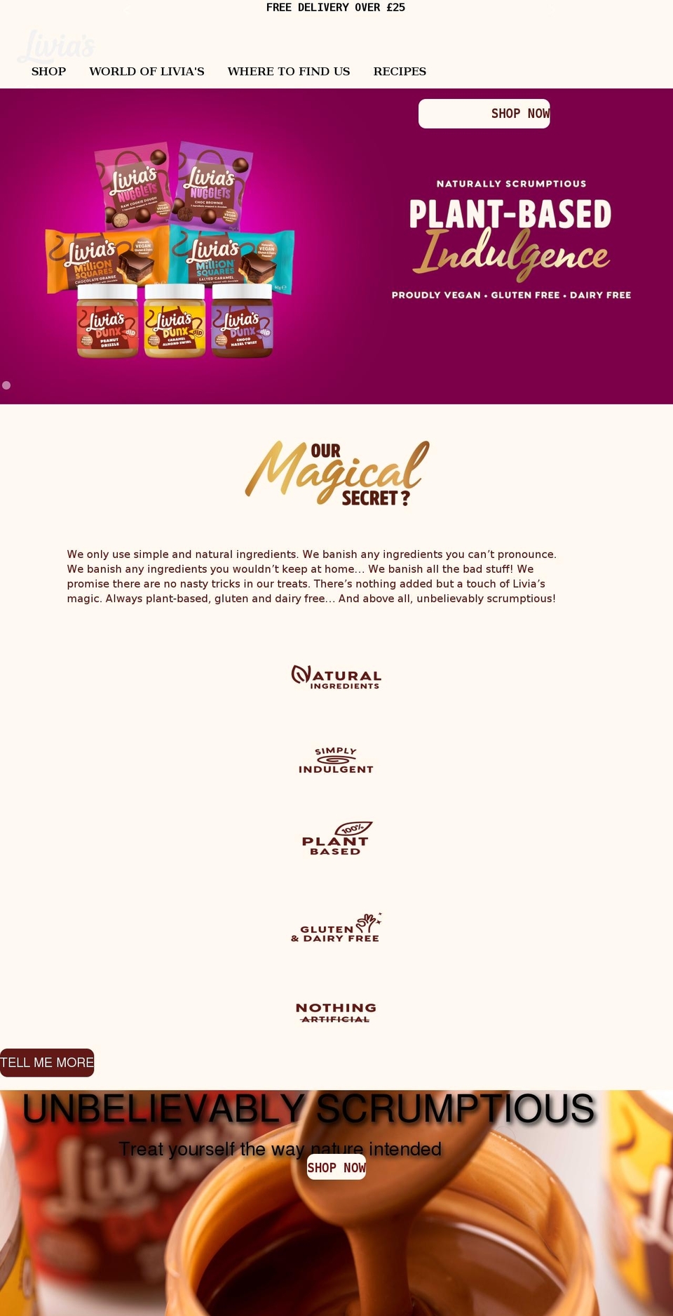 livias.co.uk shopify website screenshot