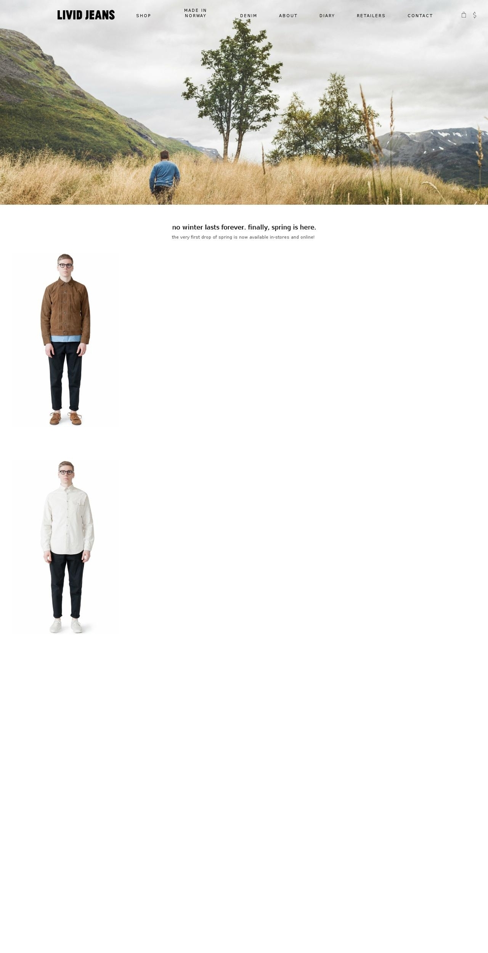 lividjeans.no shopify website screenshot