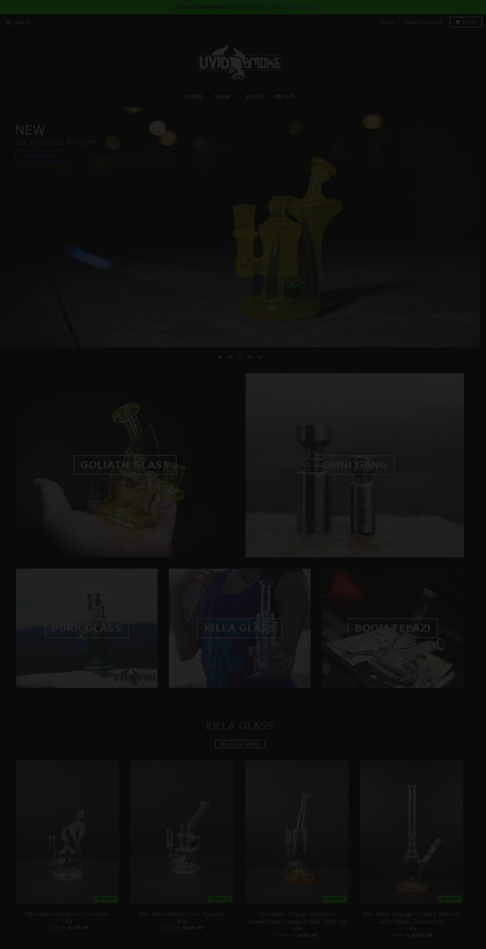 lividsmokeshop.com shopify website screenshot